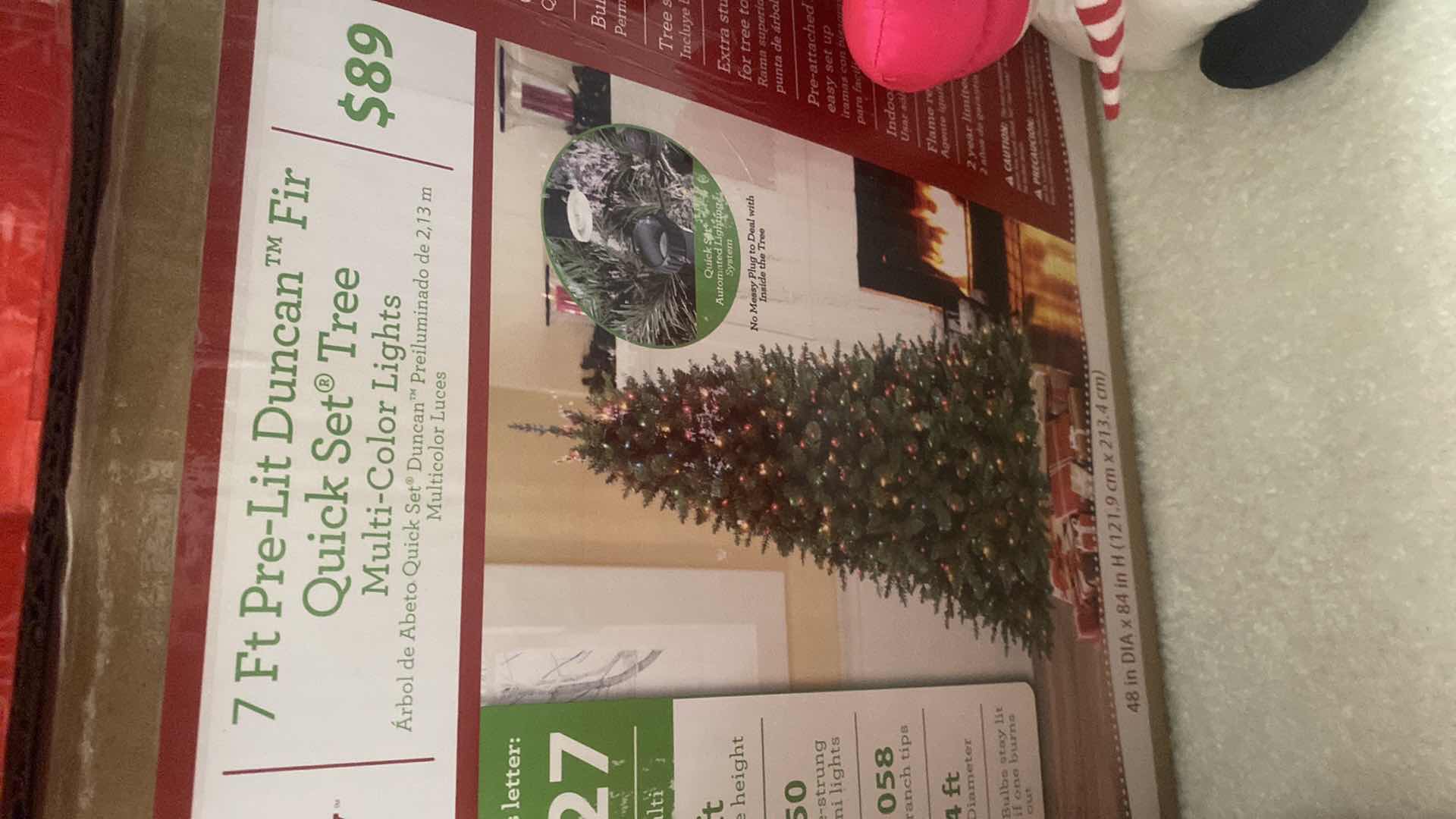 Photo 1 of 7’ Pre- ChriSTMAS TREE WITH ORNAMENTS & DECOR