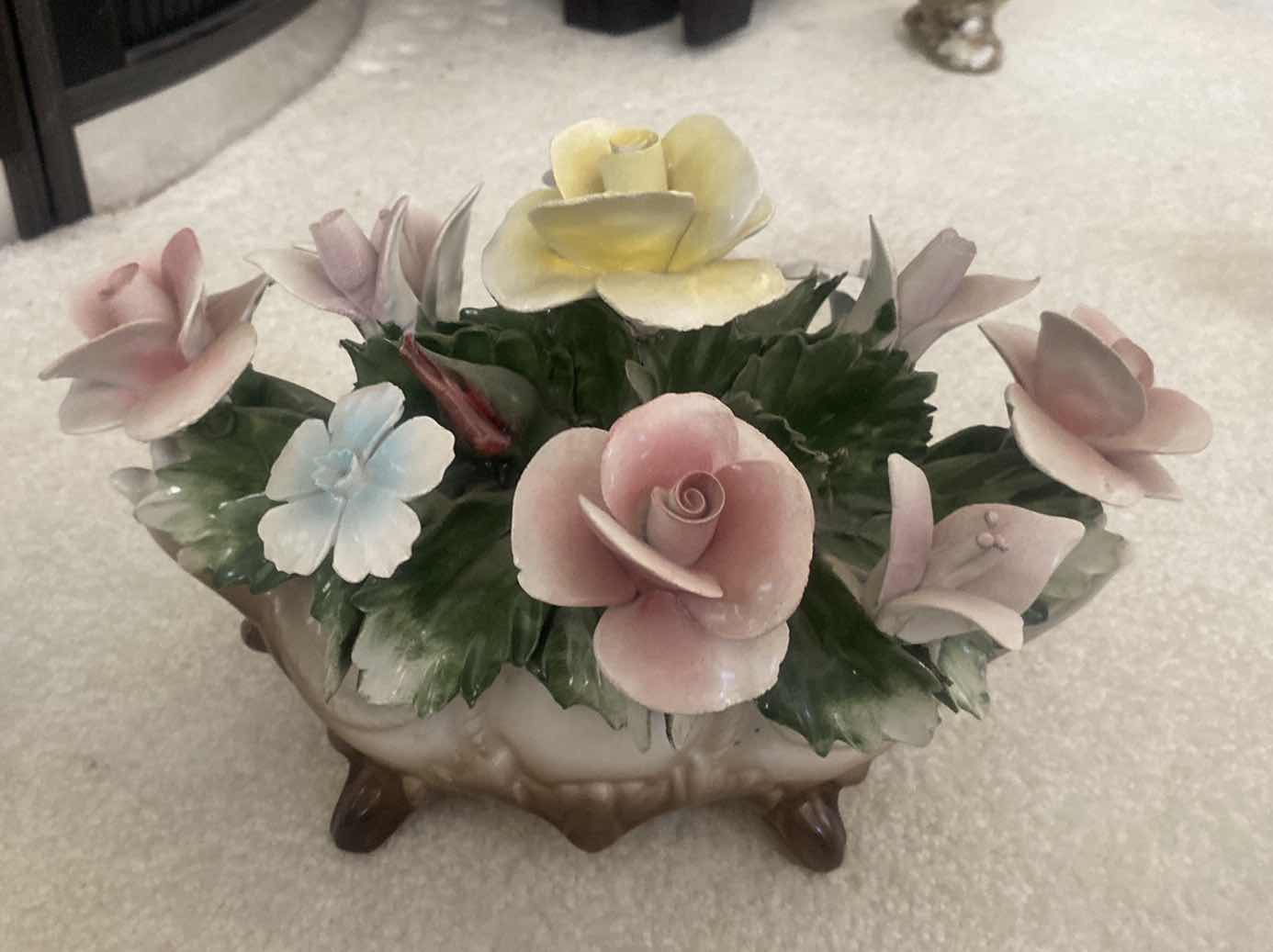 Photo 1 of CAPODIMONTE CERAMICS FLORAL 12” x 8”