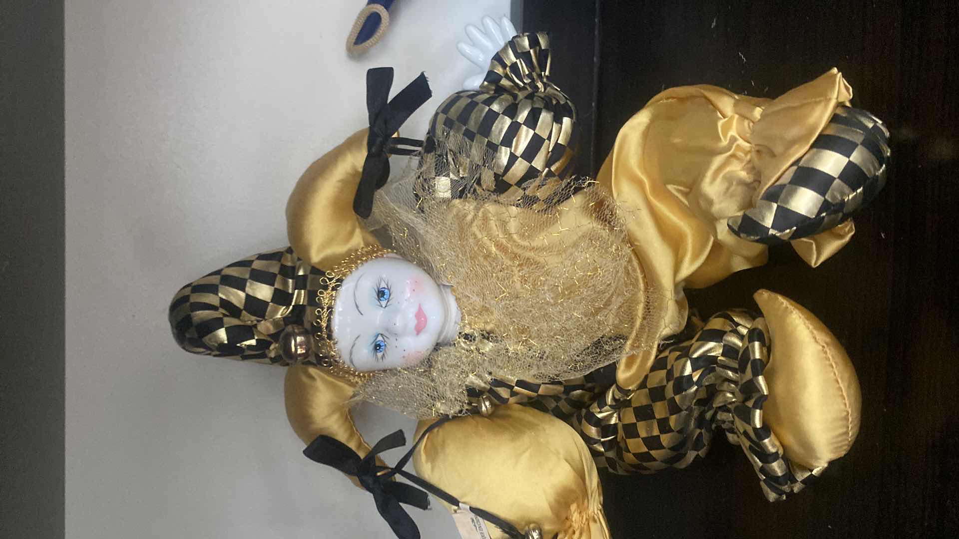 Photo 1 of 3 - GANZ PORCELAIN HARLEQUIN FIGURINES H16”