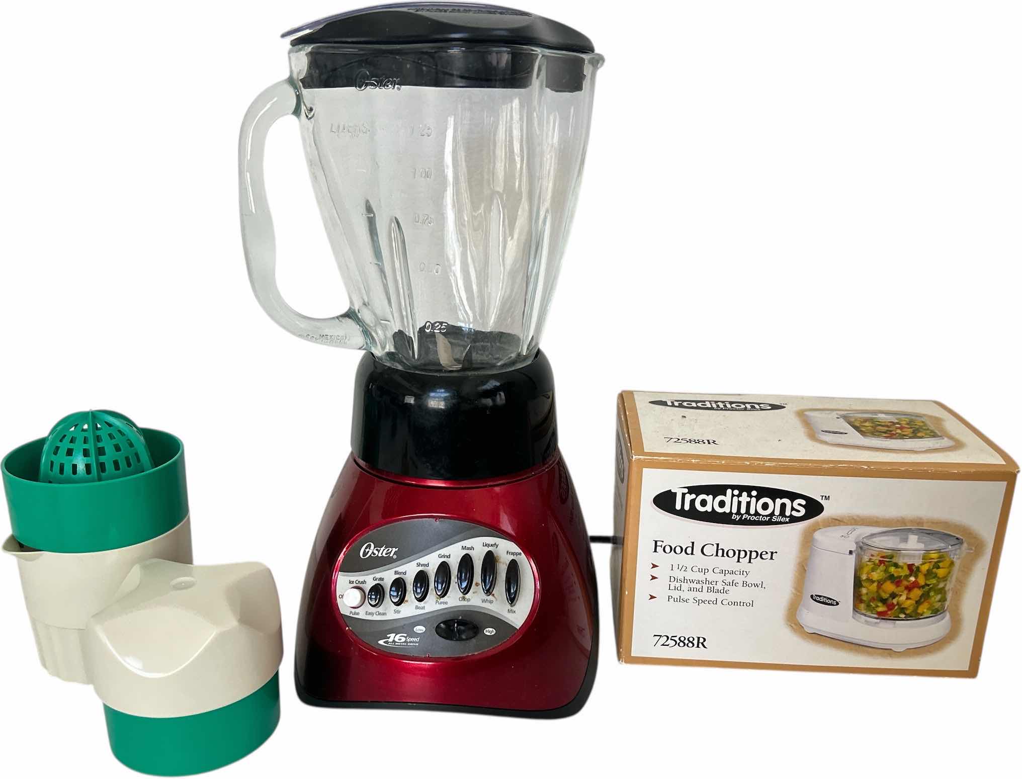 Photo 1 of OSTER BLENDER, LEMON JUICER, FOOD CHOPPER