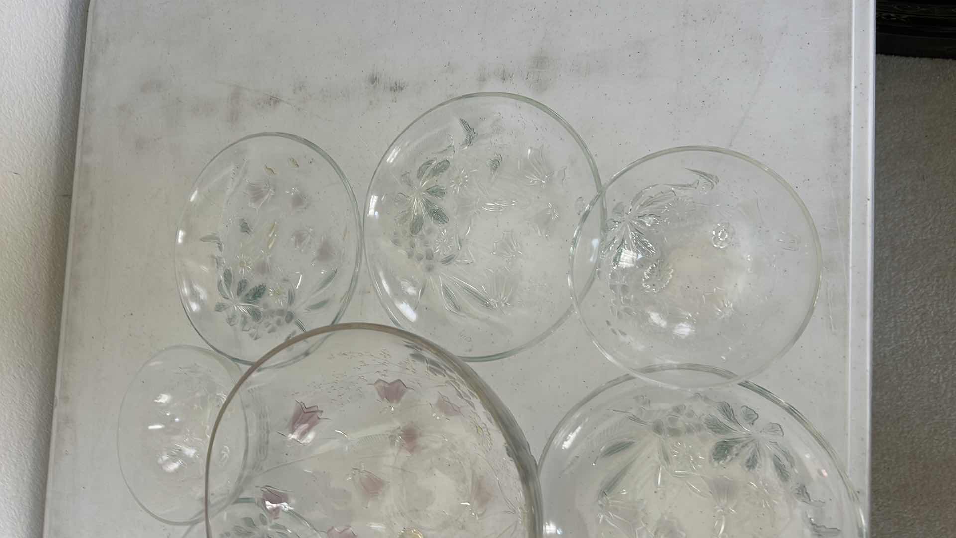 Photo 1 of SALAD BOWL, 5 PLATES 7.25” AND 3 SMALL BOWLS &  13” ROUND PLATTER