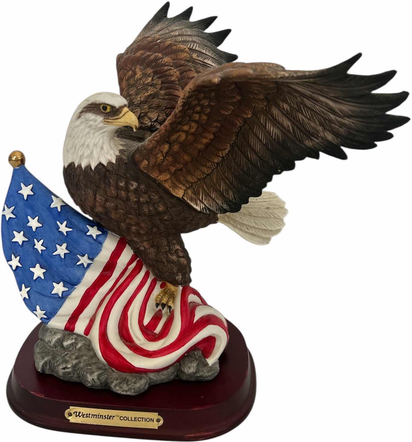 Photo 1 of WESTMINSTER AMERICAN EAGLE AND FLAG STATUE H9”