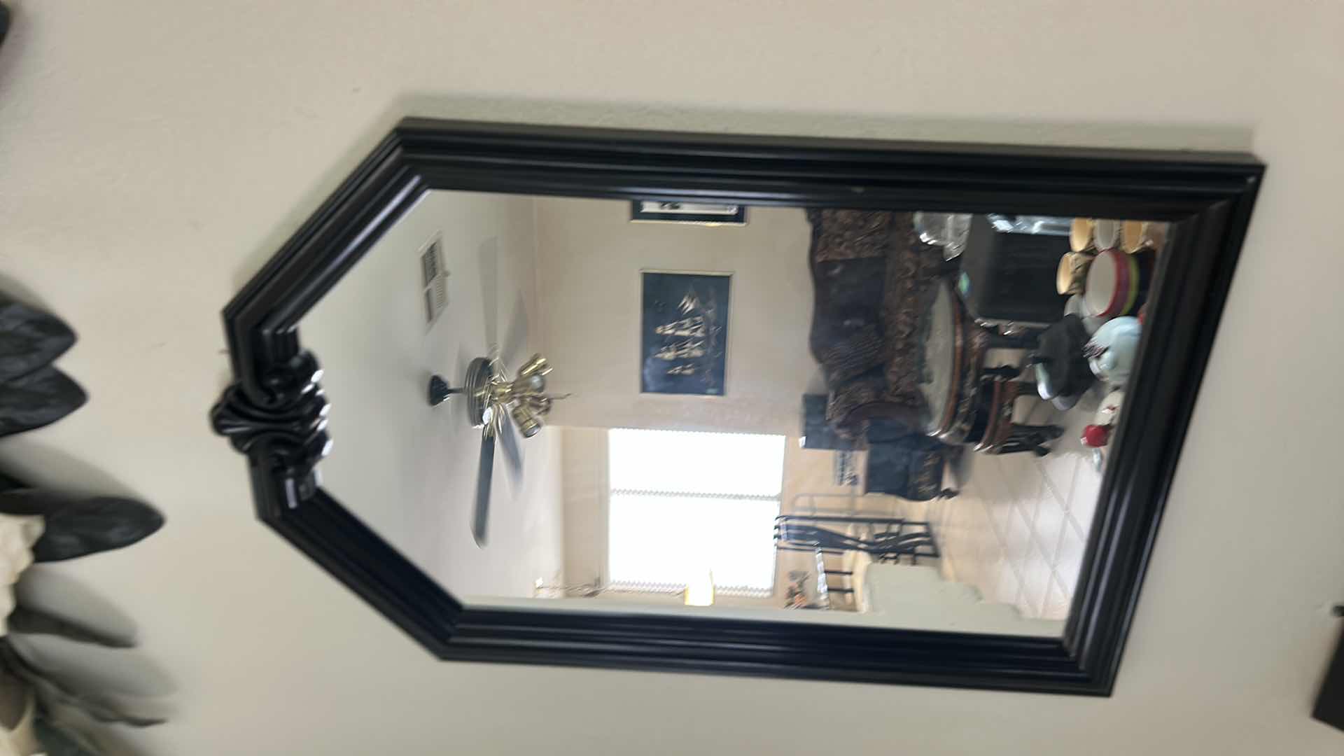 Photo 1 of WALL DECOR- MIRROR 14“ x H22 1/2“, SHELF AND 2 CANDLE SCONCES