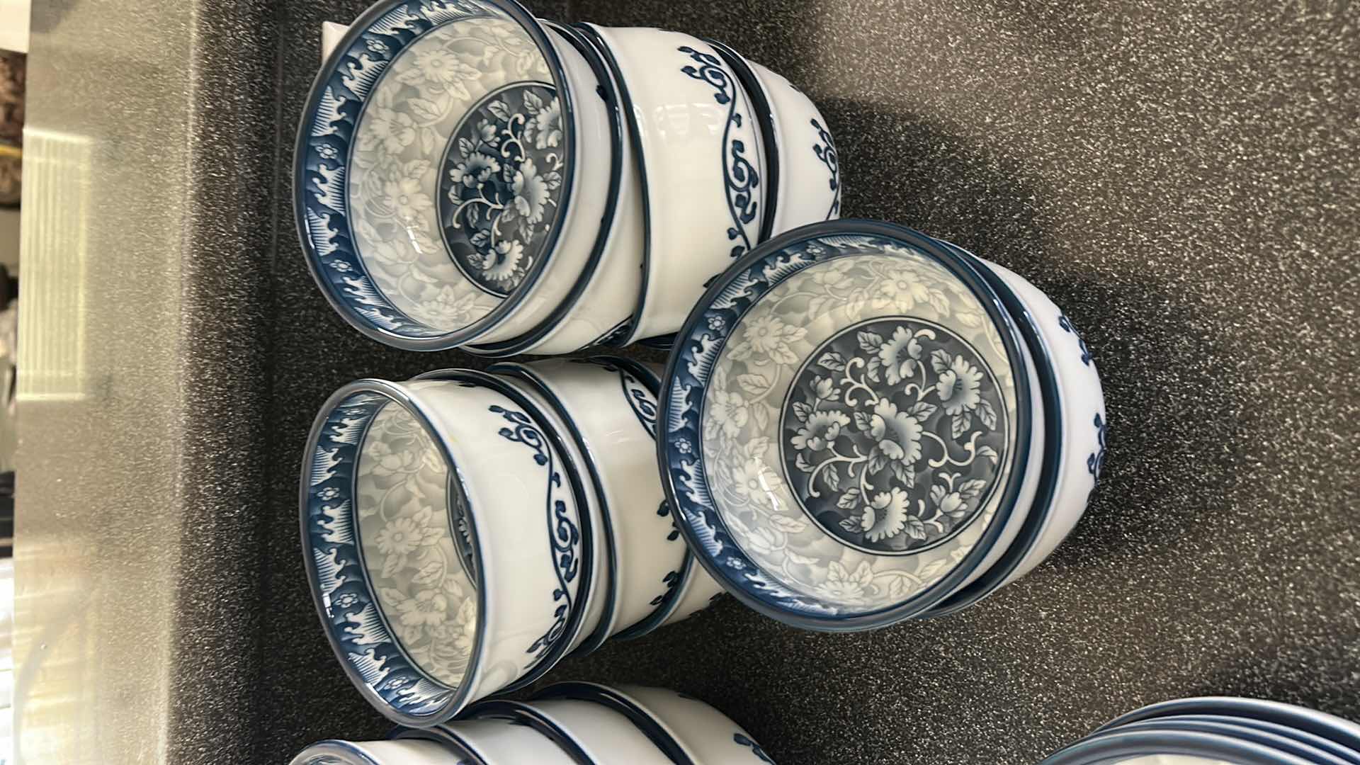 Photo 1 of 29 BLUE AND WHITE KOREAN  PORCELAIN BOWLS