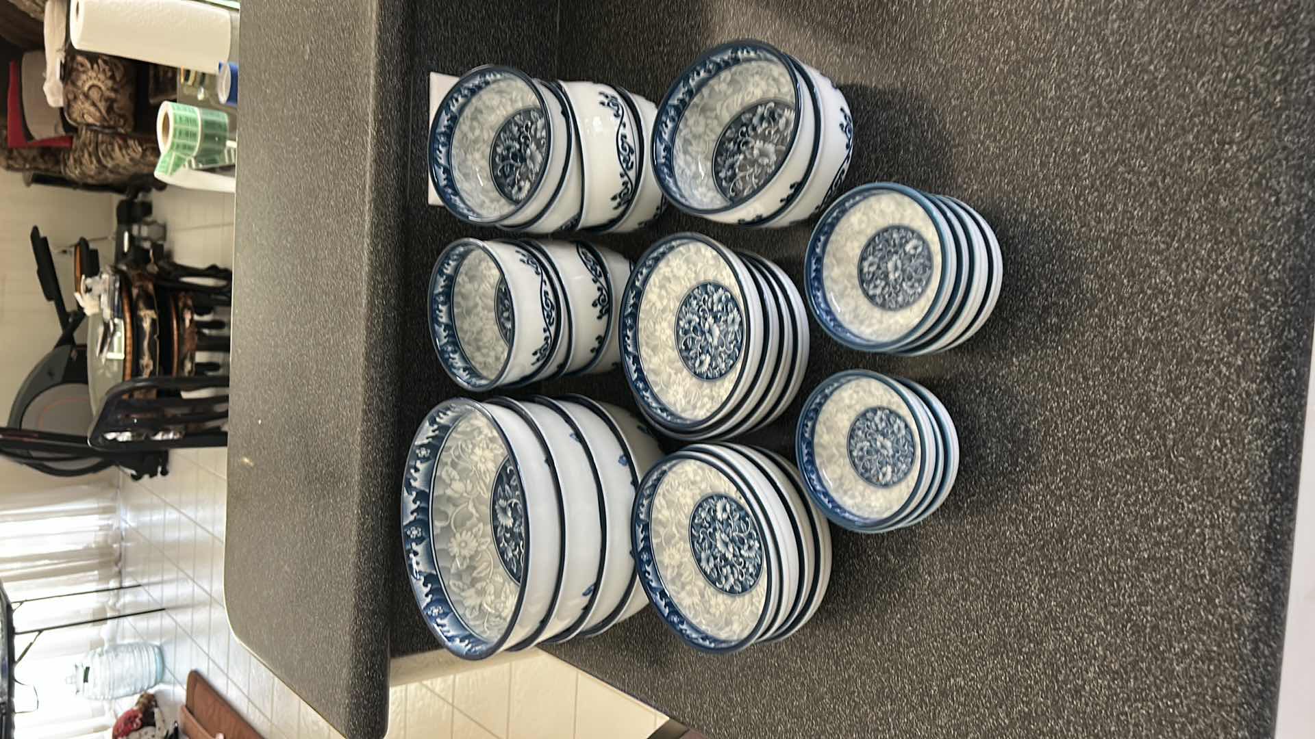 Photo 1 of 29 BLUE AND WHITE KOREAN  PORCELAIN BOWLS