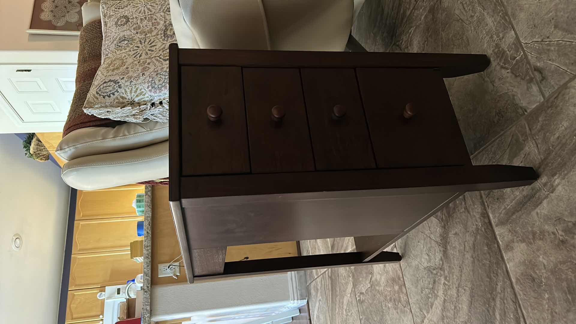 Photo 1 of END TABLE WITH 4 DRAWERS 11.25” x  24” x H24”
