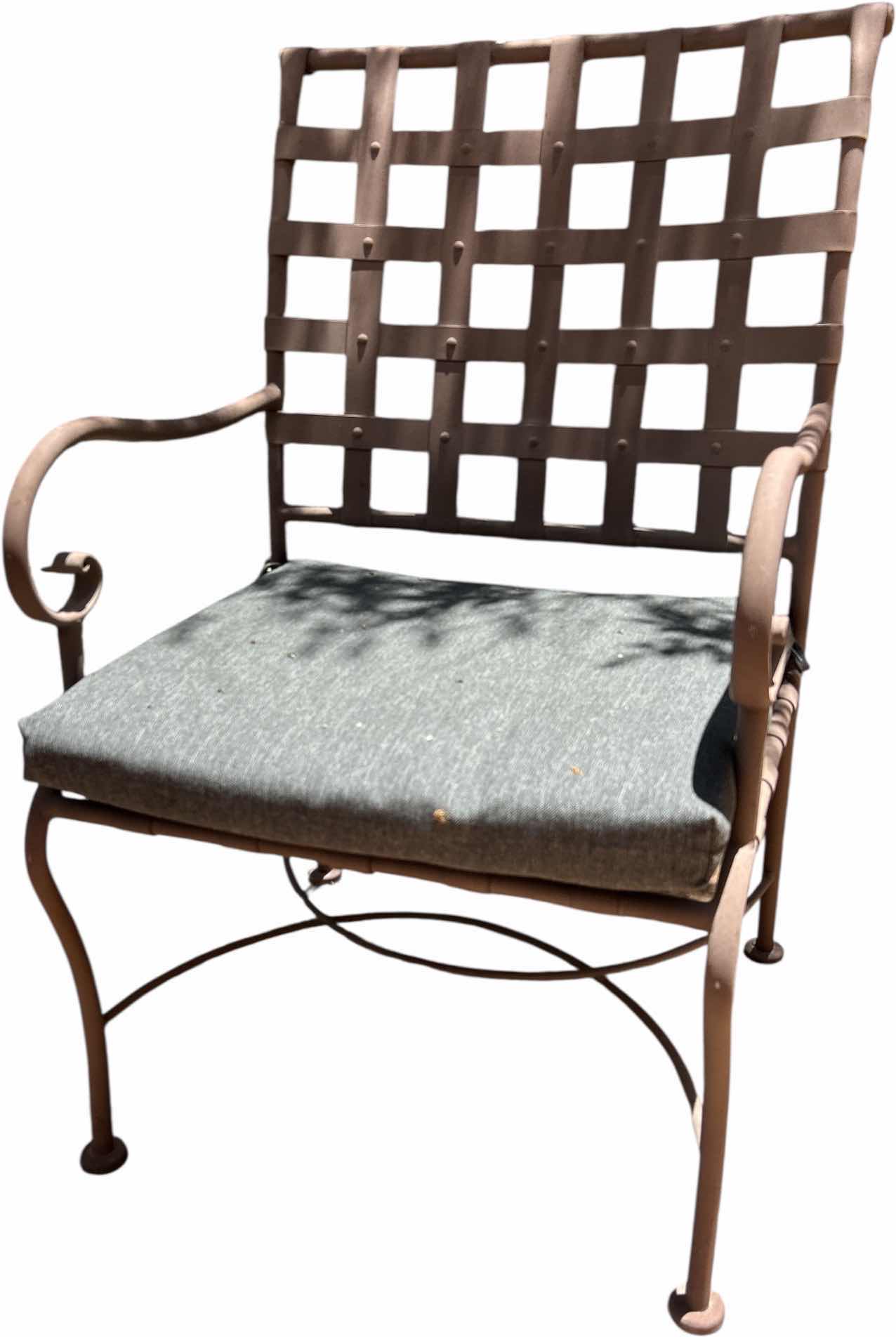 Photo 1 of METAL OUTDOOR PATIO CHAIR WITH CUSHION 22” x 22” by 37“