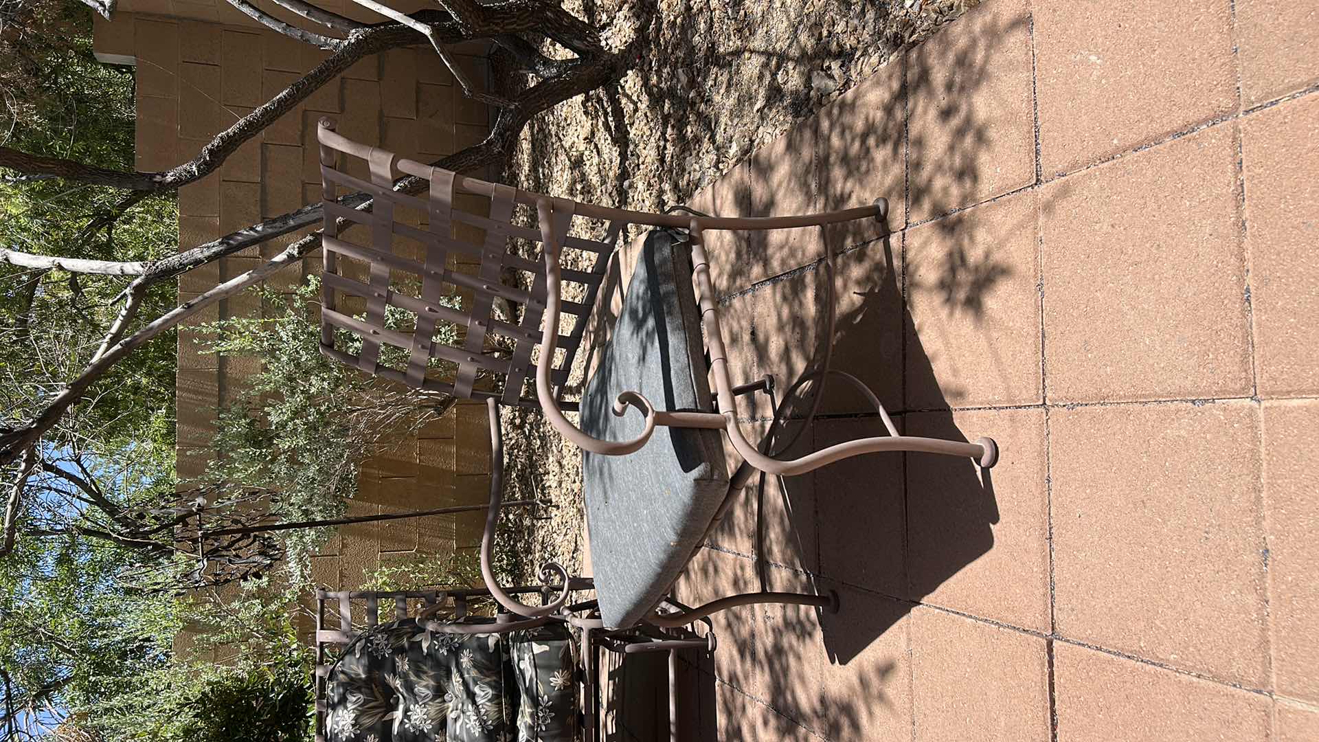 Photo 1 of METAL OUTDOOR PATIO CHAIR WITH CUSHION 22” x 22” by 37“