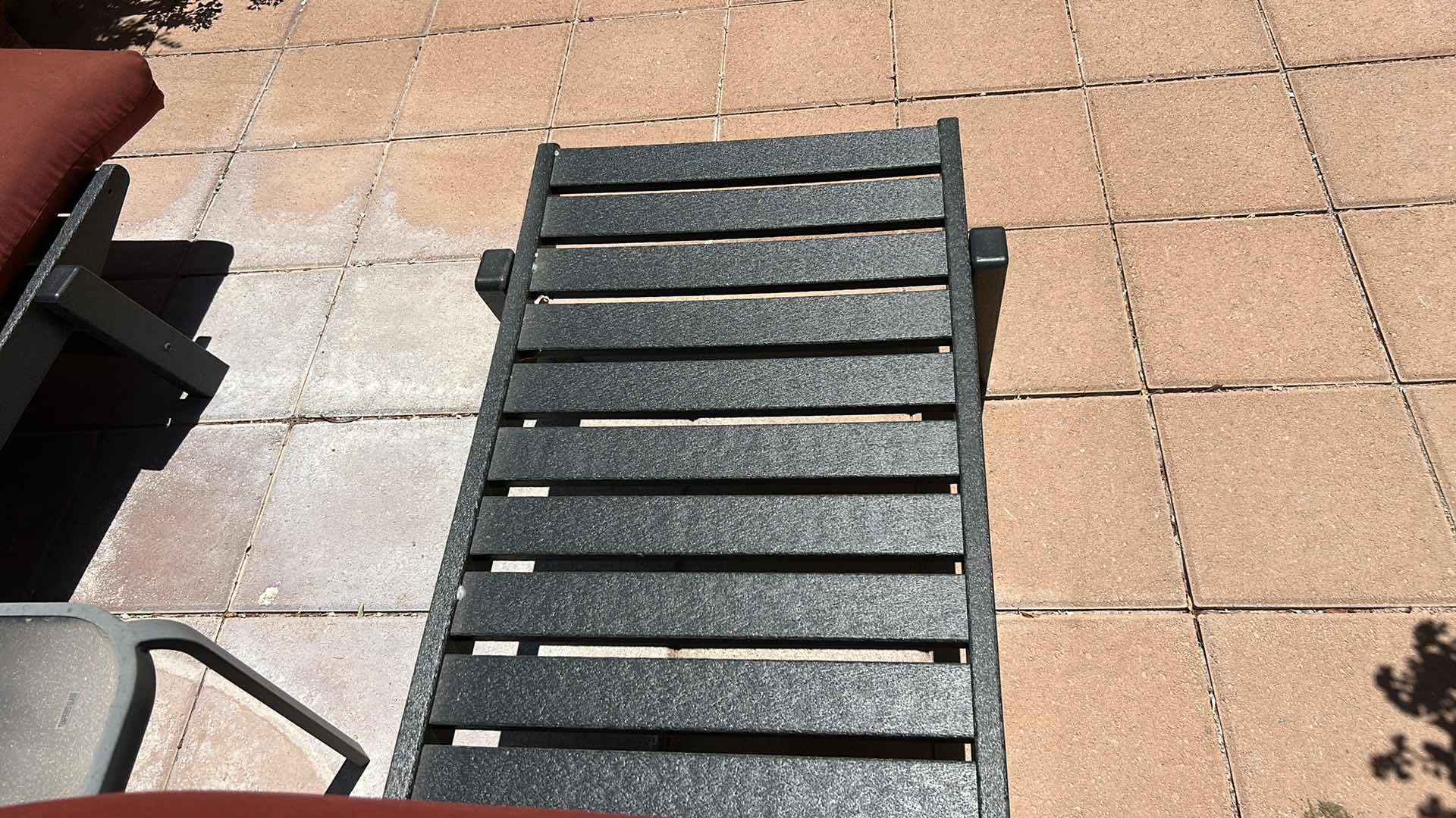 Photo 1 of OUTDOOR RECLINER WITH CUSHION & SMALL TABLE