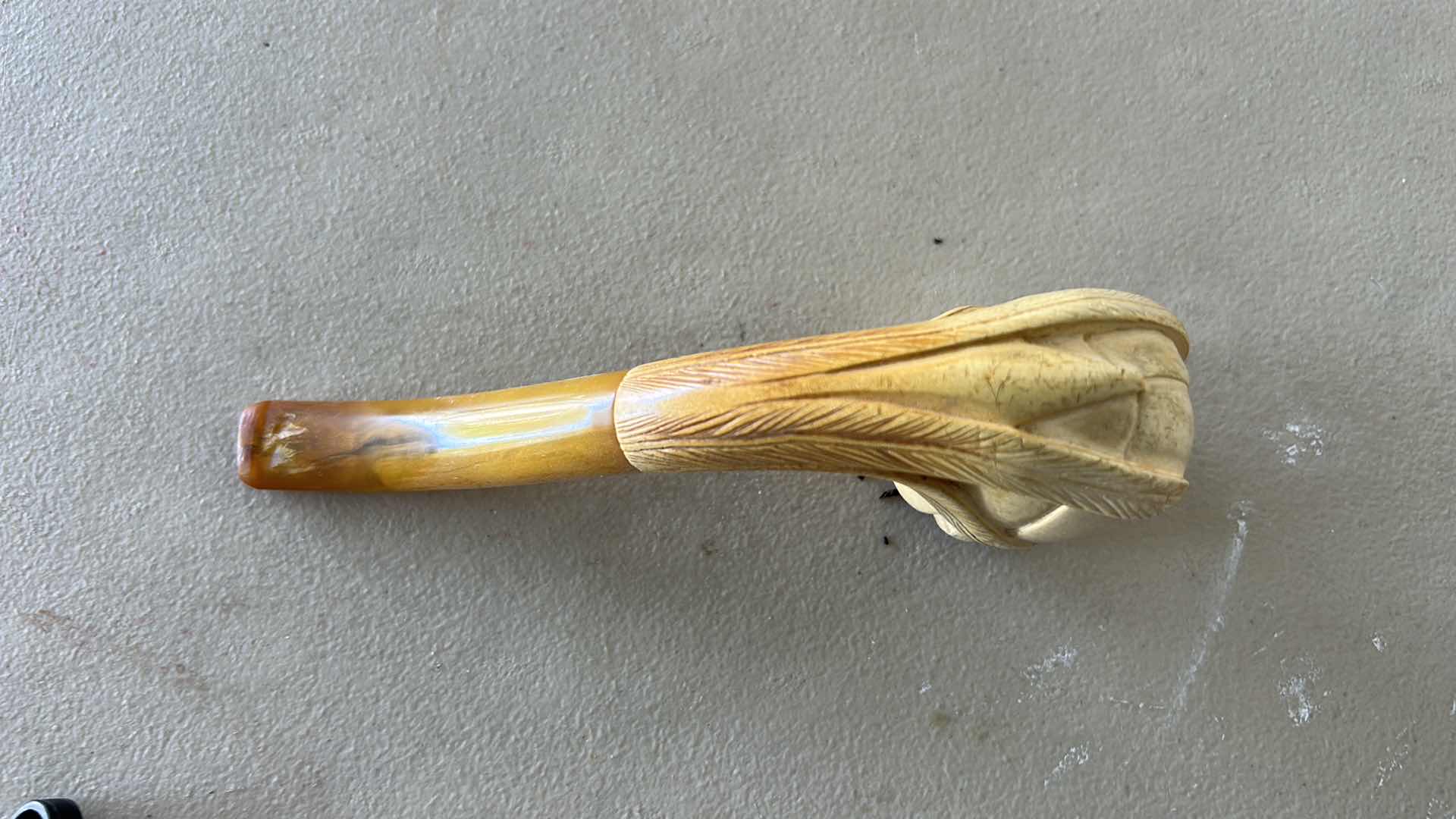 Photo 1 of $450 meerschaum pipe, a type of tobacco pipe crafted from sepiolite, a rare mineral also known as meerschaum with case