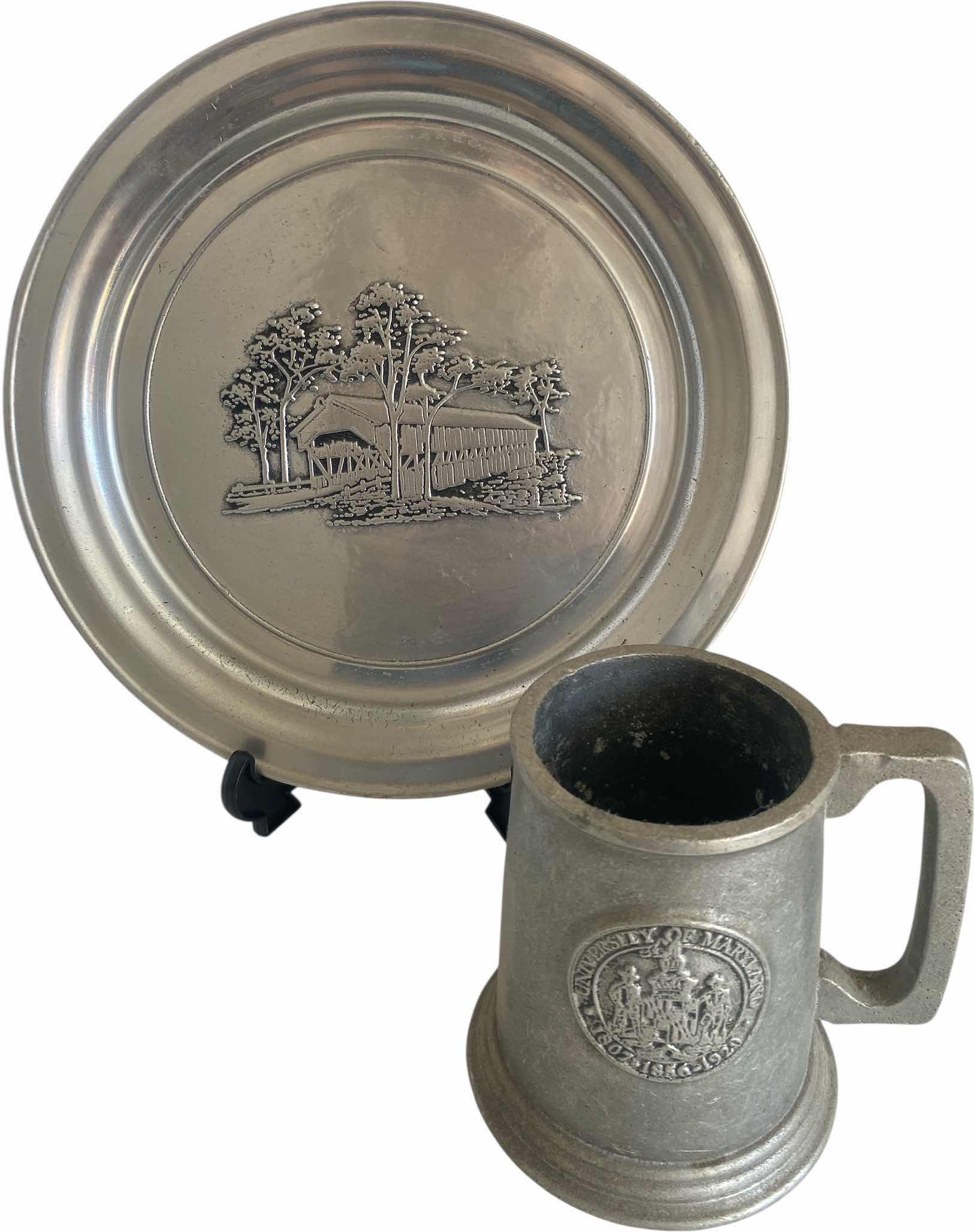 Photo 1 of PEWTER PLATE 11” & CUP