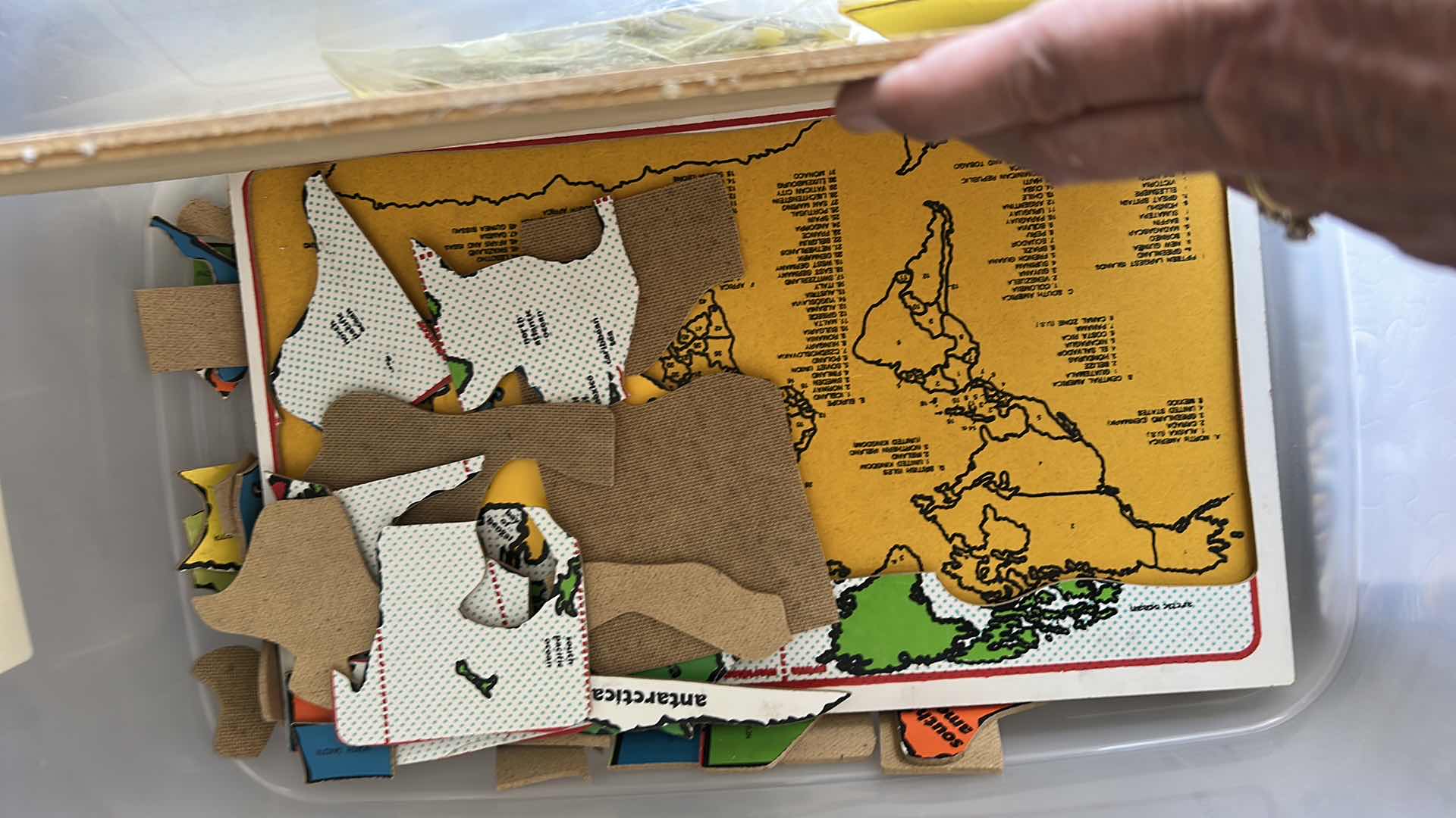 Photo 1 of TOTE WITH PUZZLES AND PUZZLE BOX