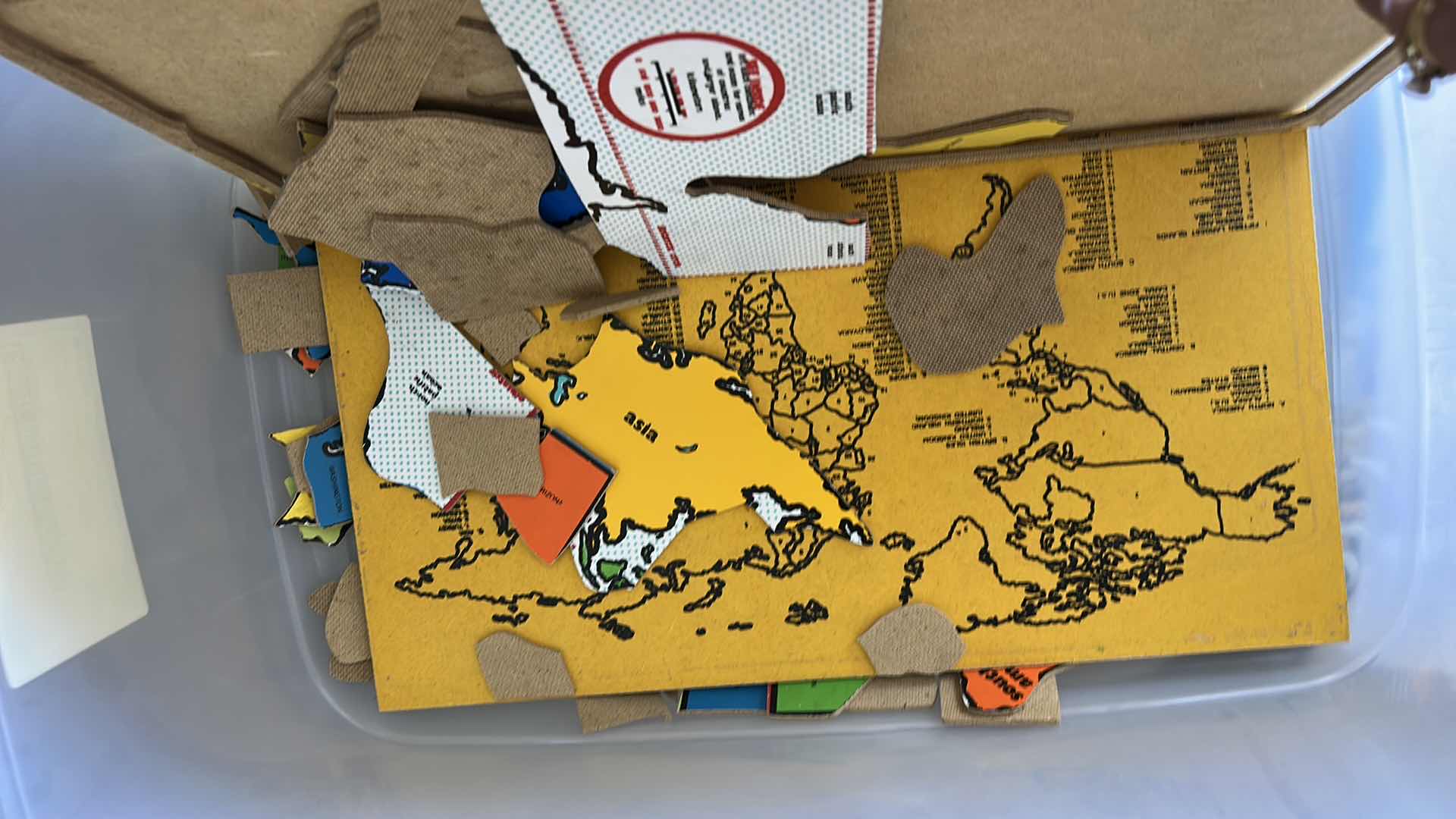 Photo 1 of TOTE WITH PUZZLES AND PUZZLE BOX