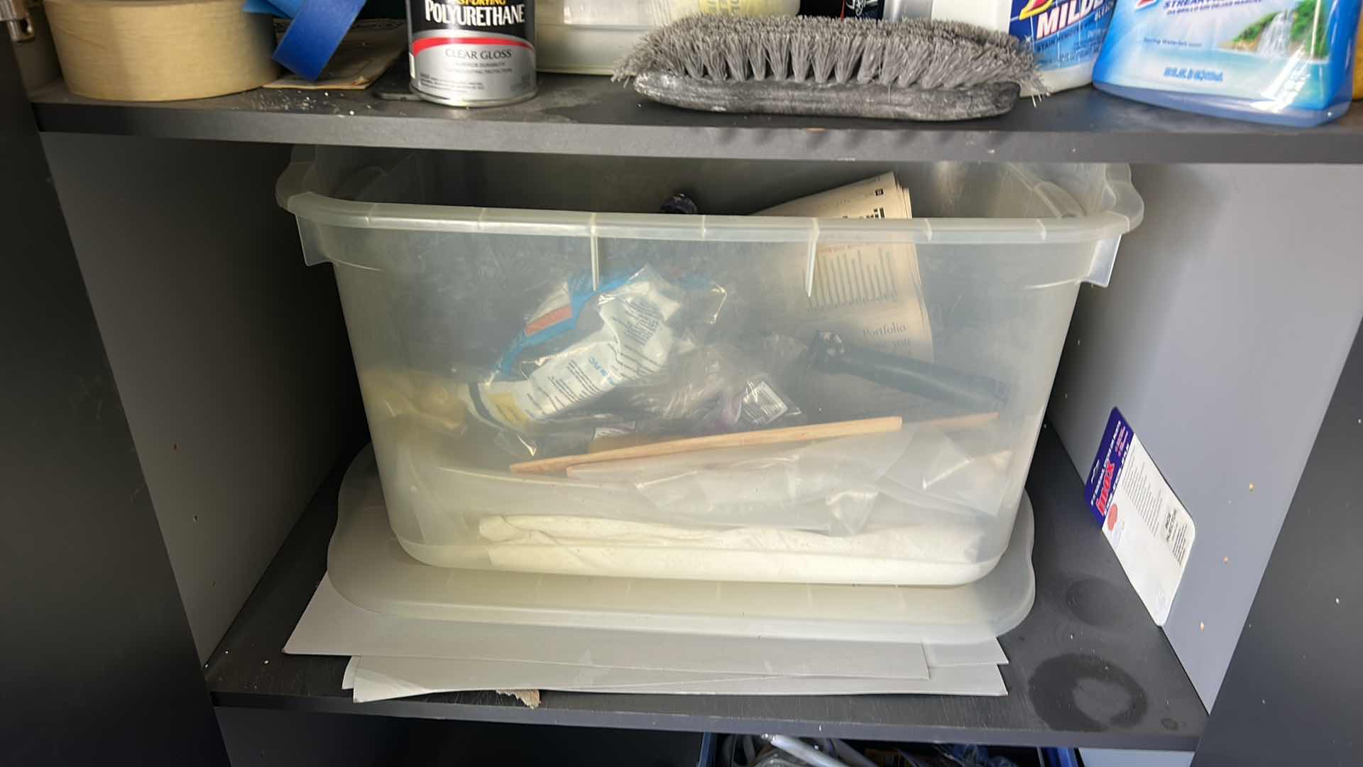 Photo 1 of COLEMAN HEAVY DUTY GARAGE CABINET ON WHEELS WITH CONTENTS  31 1/4“ x 19 1/2“ x H76“