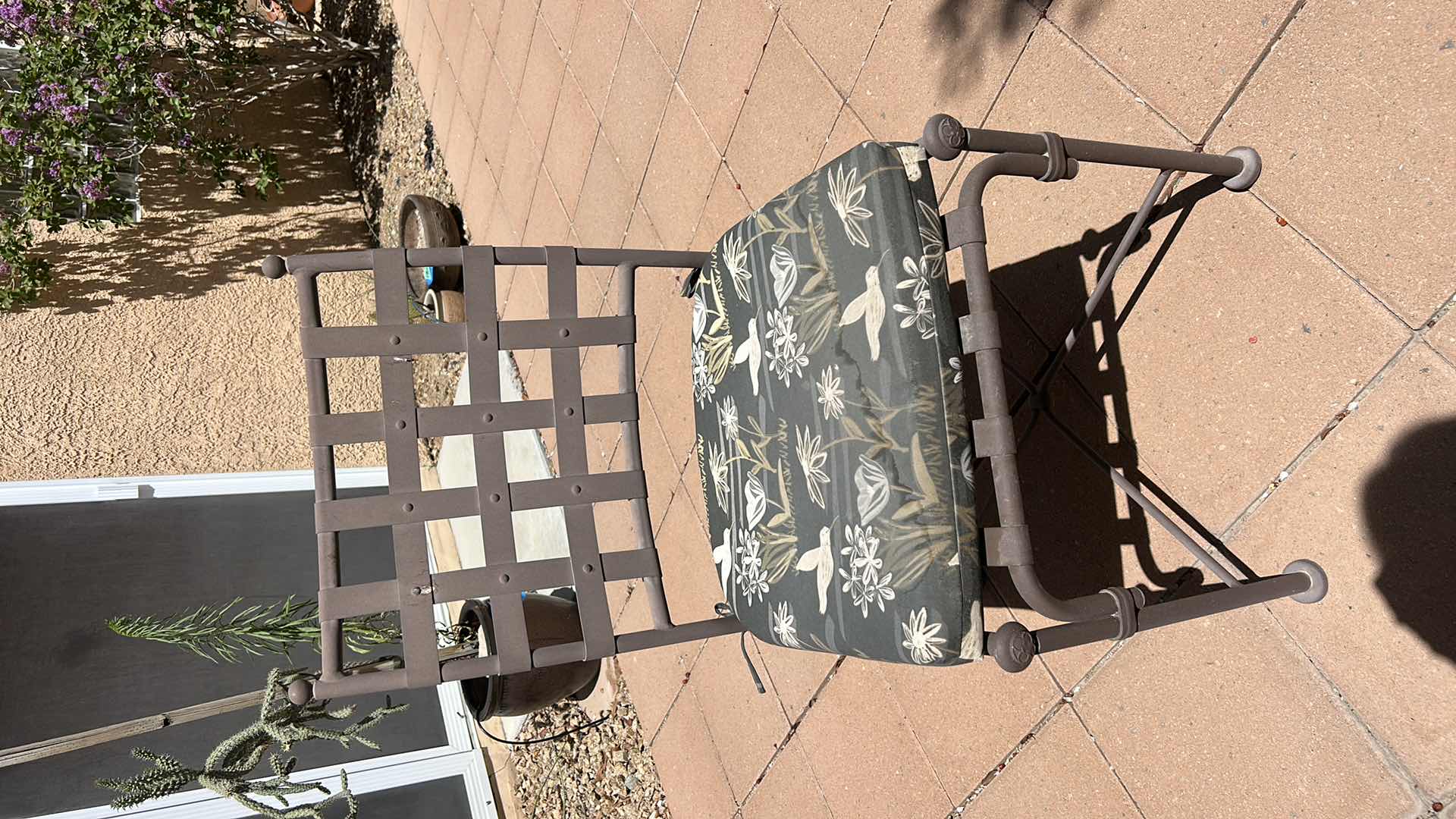 Photo 1 of OUTDOOR PATIO CHAIR WITH PAD 18 1/2” x 20 1/2 x 36 1/2 “