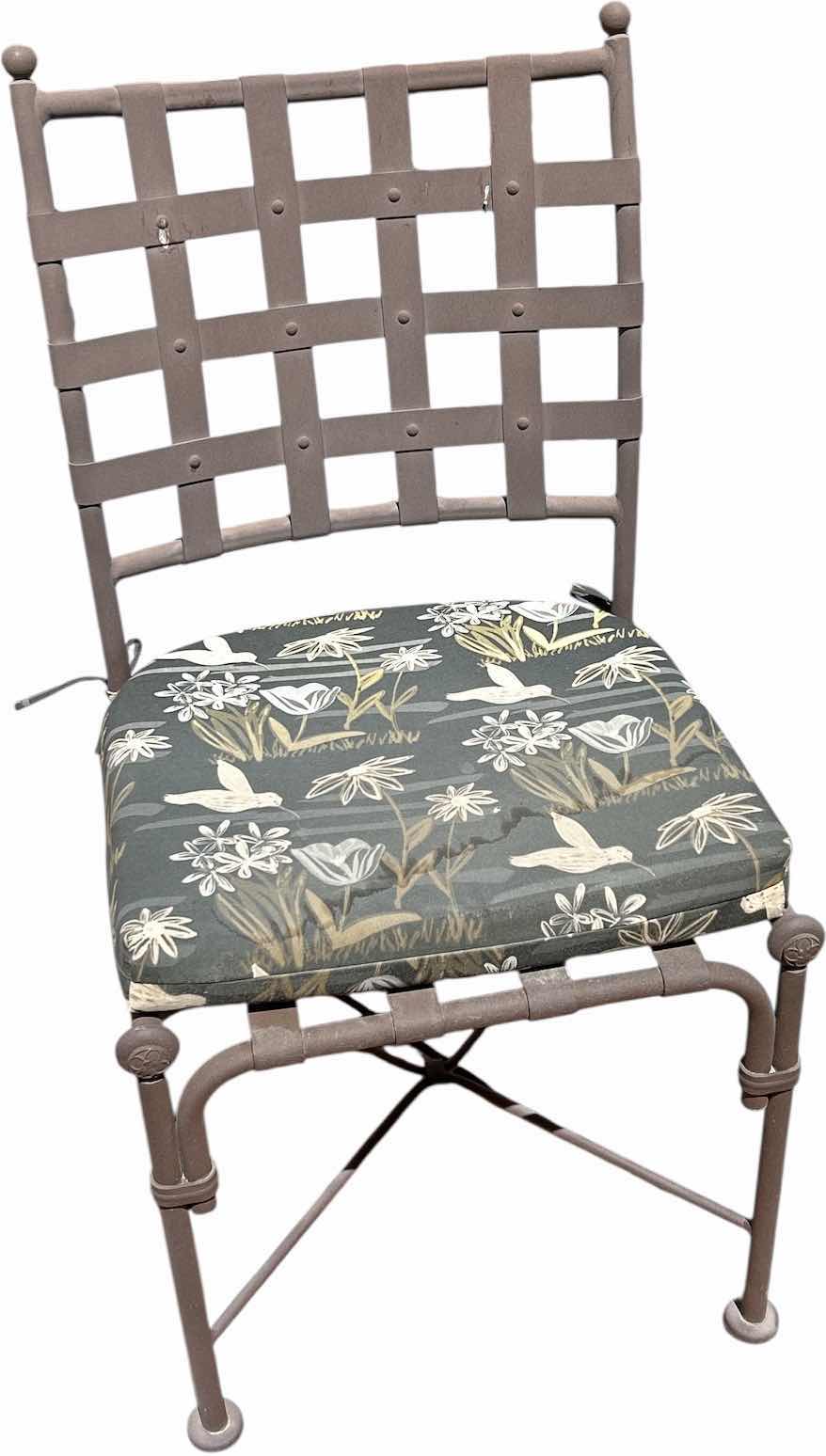 Photo 1 of OUTDOOR PATIO CHAIR WITH PAD 18 1/2” x 20 1/2 x 36 1/2 “