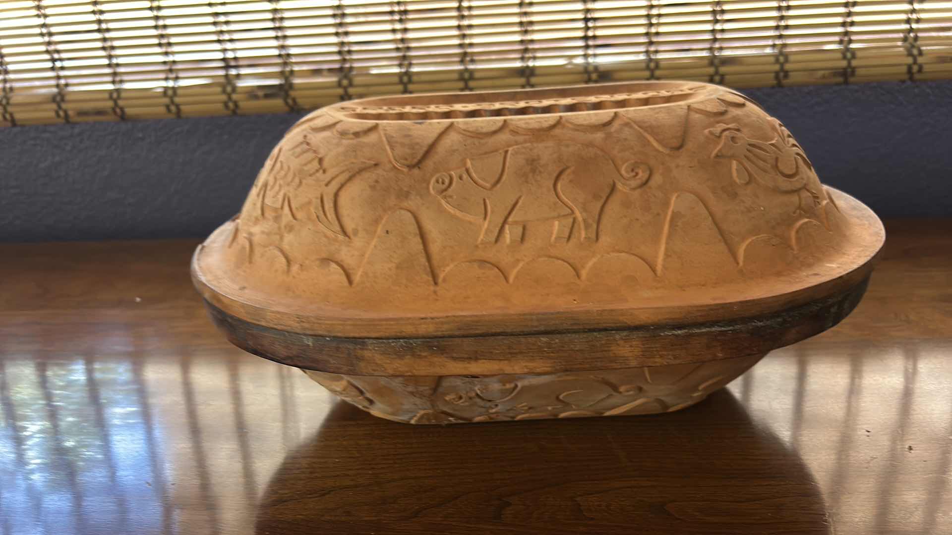 Photo 1 of CLAY OVENWARE Römertopf terracotta clay baker, also known as a clay roaster or Dutch oven. 12 1/2” x 9” x H7”