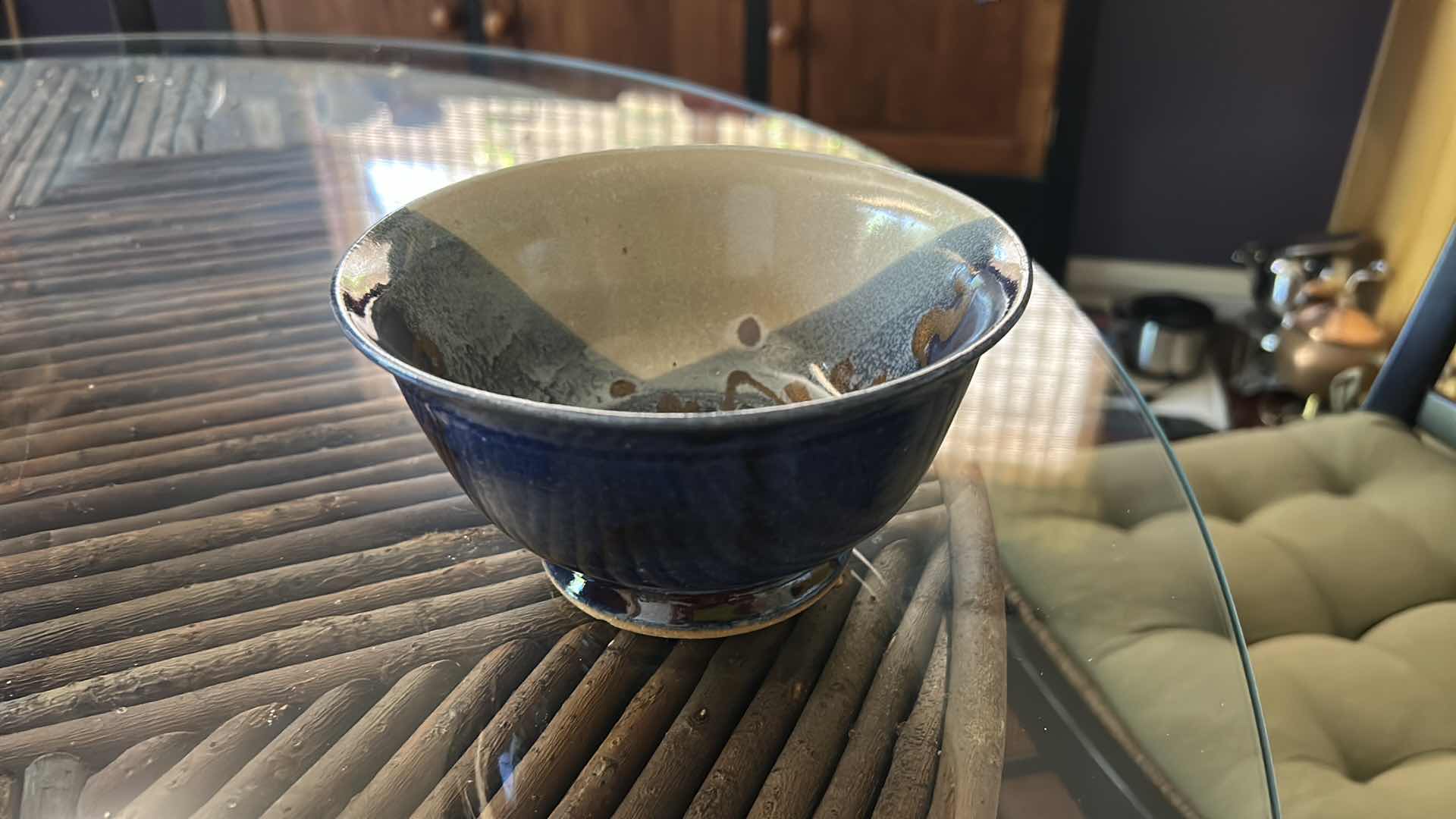 Photo 1 of 3 HANDCRAFTED POTTERY BOWLS, 1 SIGNED H4”