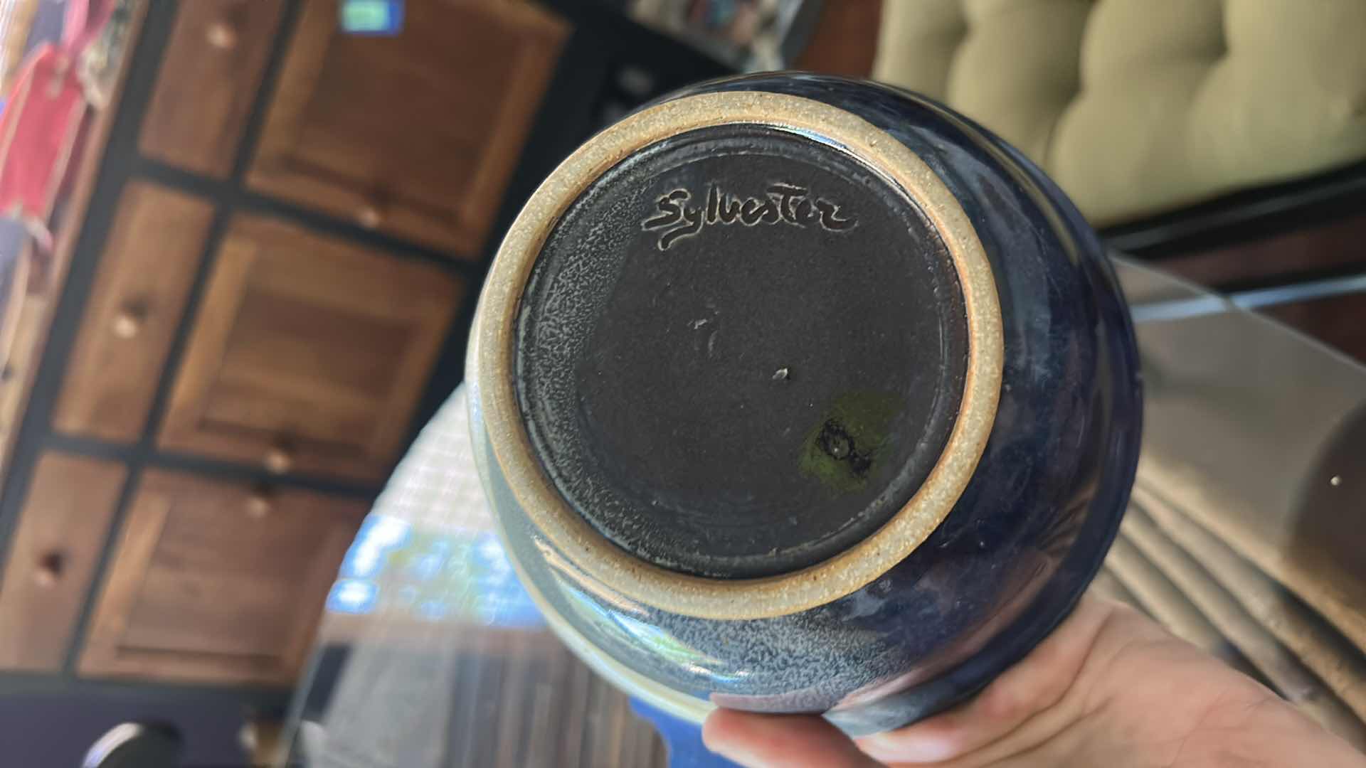 Photo 1 of 3 HANDCRAFTED POTTERY BOWLS, 1 SIGNED H4”