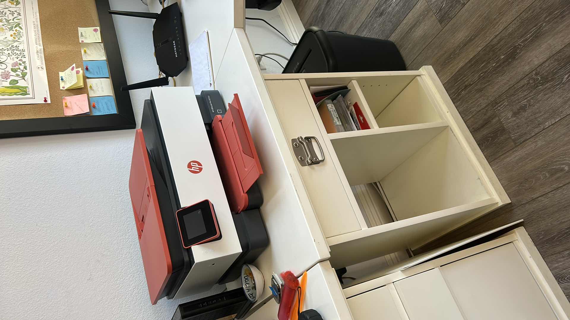 Photo 1 of WHITE 3 SECTION CORNER DESK ( SIDE SECTIONS 23“ x 23“ x H29“, MIDDLE SECTION 57” x 40“ x 29“)