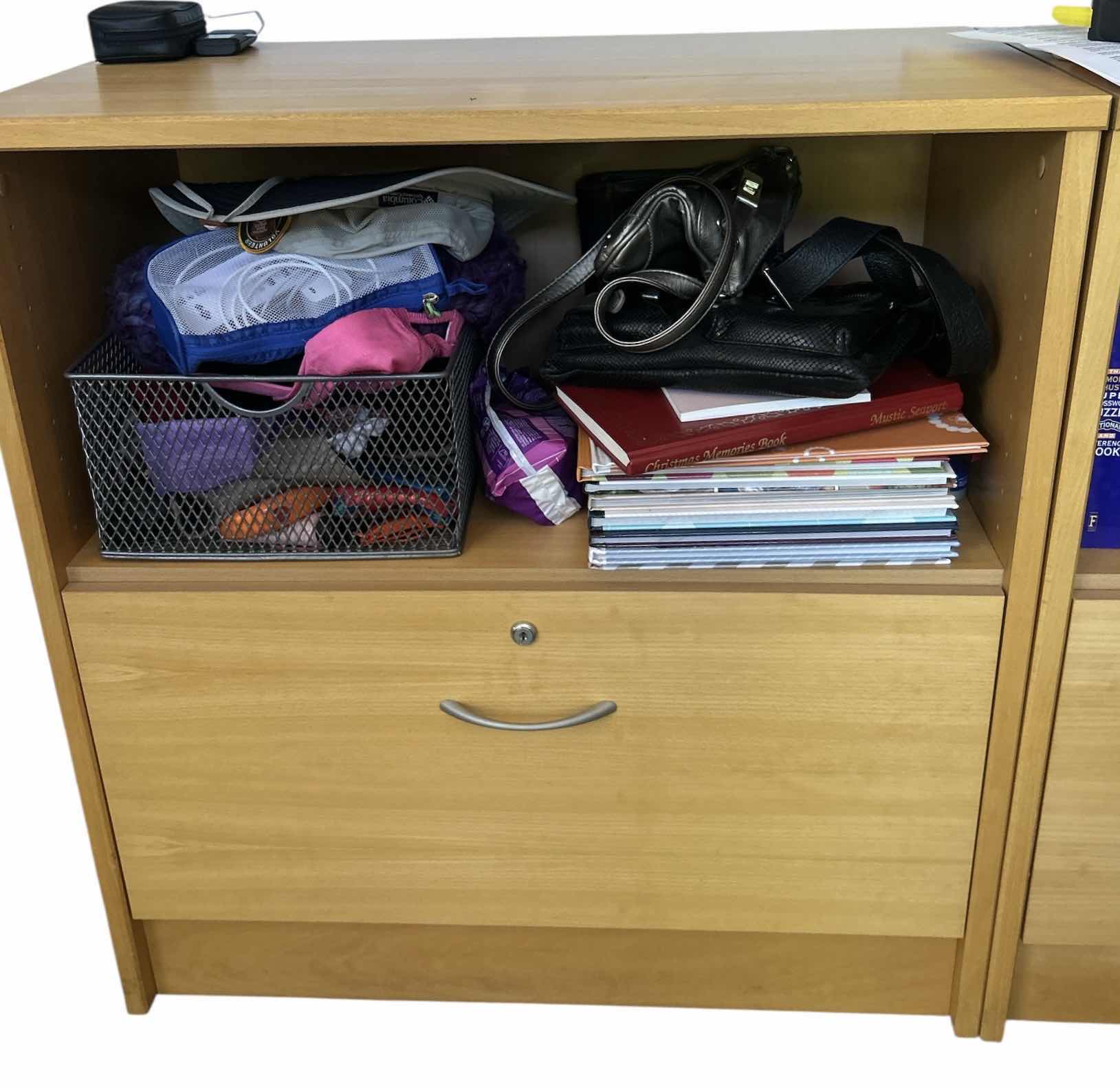 Photo 1 of WOOD CABINET WITH PULL OUT DRAWER 31 1/2“ x 16“ x H33 1/2“