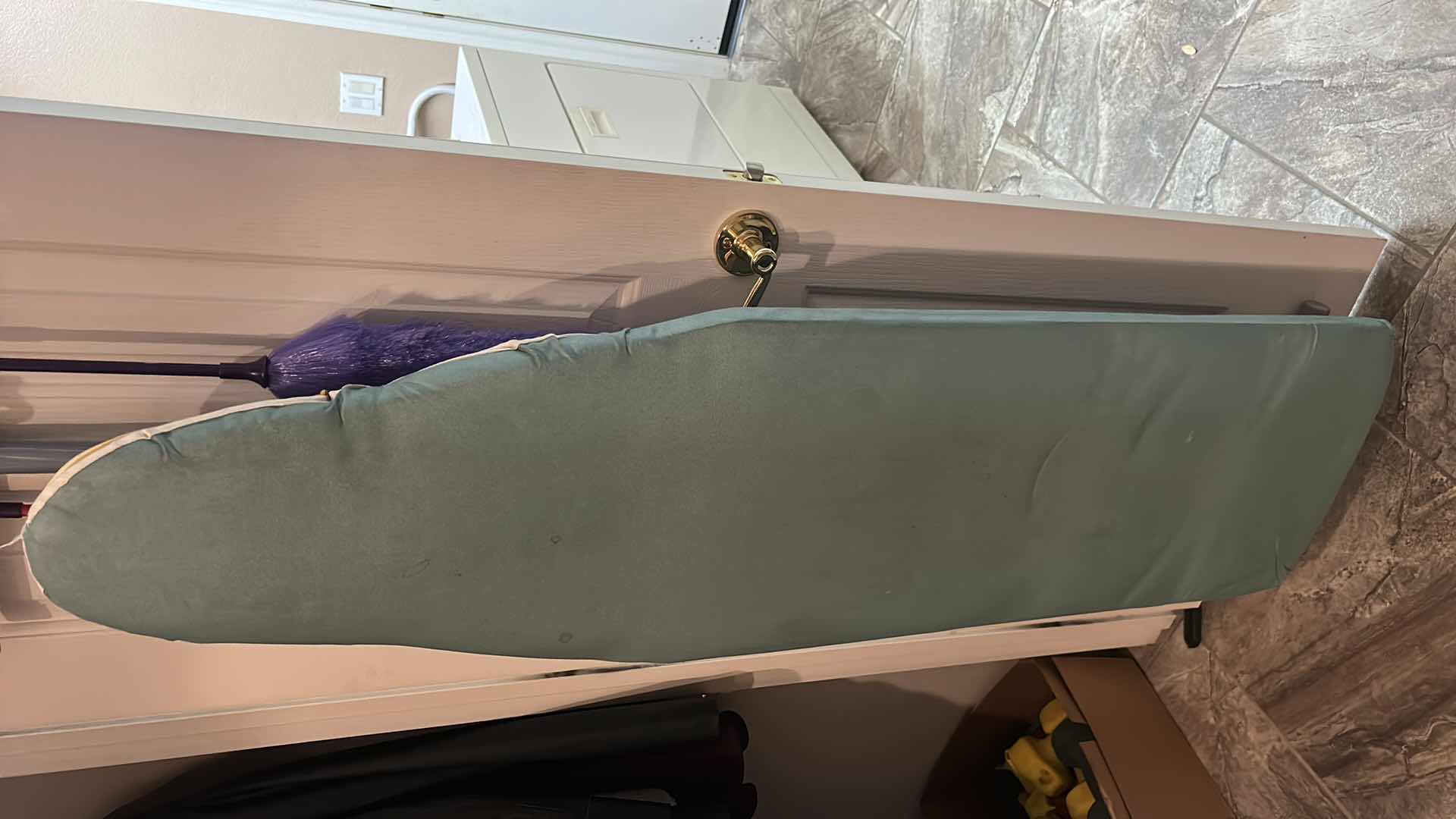 Photo 1 of OVER THE DOIR IRONING BOARD HOLDER, IRON AND IRONING BOARD