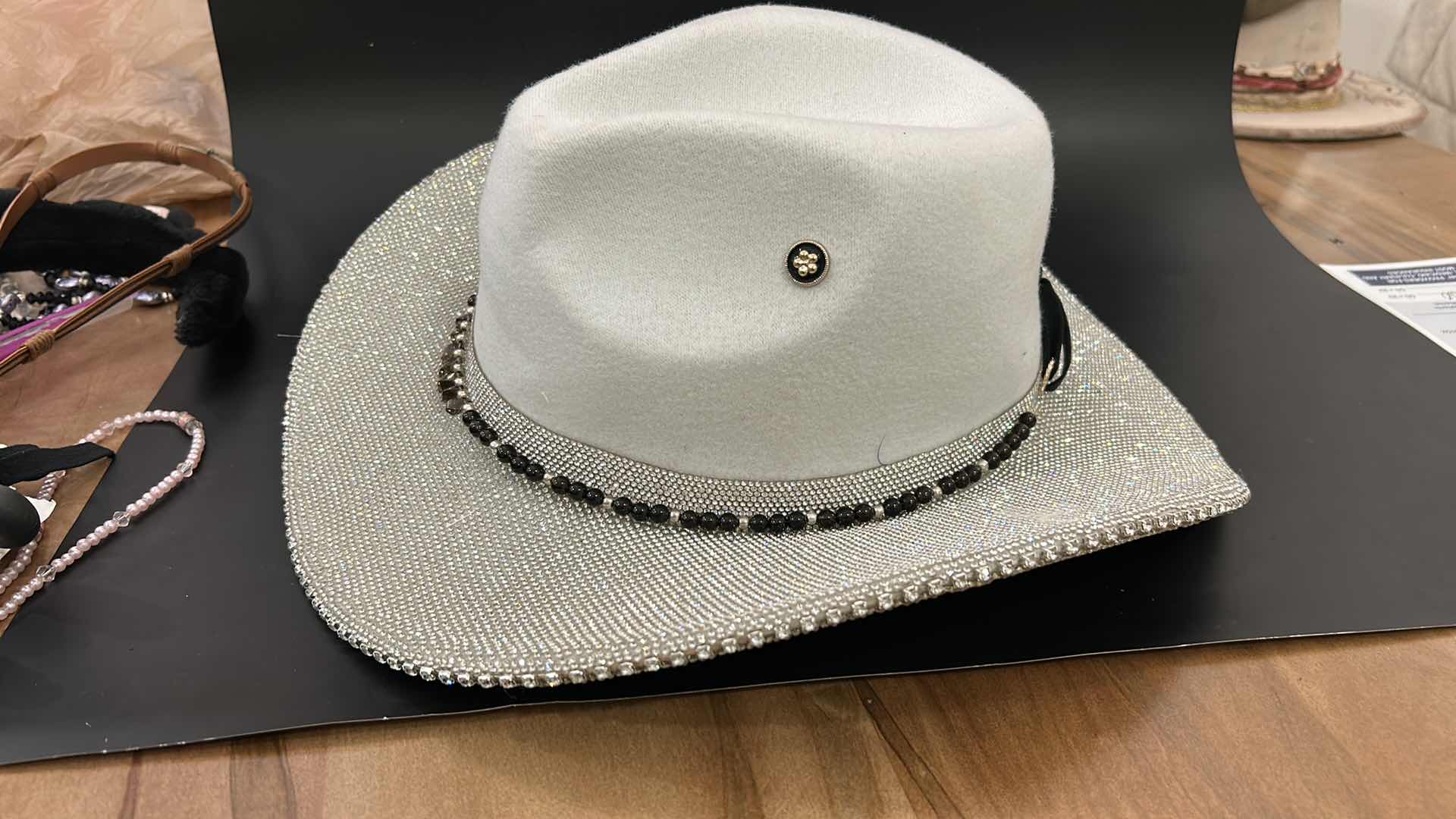 Photo 1 of NEW- CUSTOM BLING COWGIRL HAT ADJUSTABLE SIZE M-L