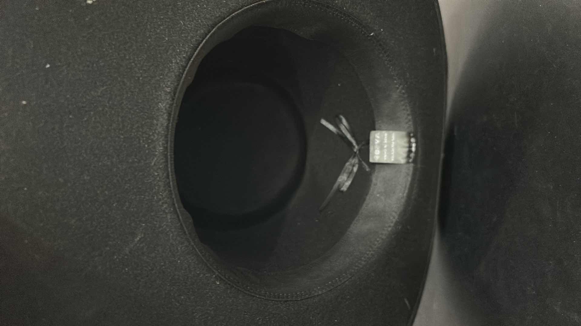 Photo 1 of NEW- CUSTOM BLACK FEDORA SIZE M/L ADJUSTABLE