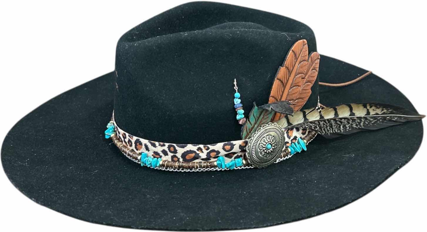 Photo 1 of NEW- CUSTOM BLACK CHARLIE HORSE WESTERN STYLE HAT SIZE MED