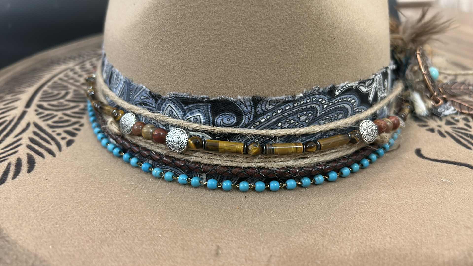 Photo 1 of NEW- CUSTOM WESTERN STYLE FEDORA SIZE L/XL