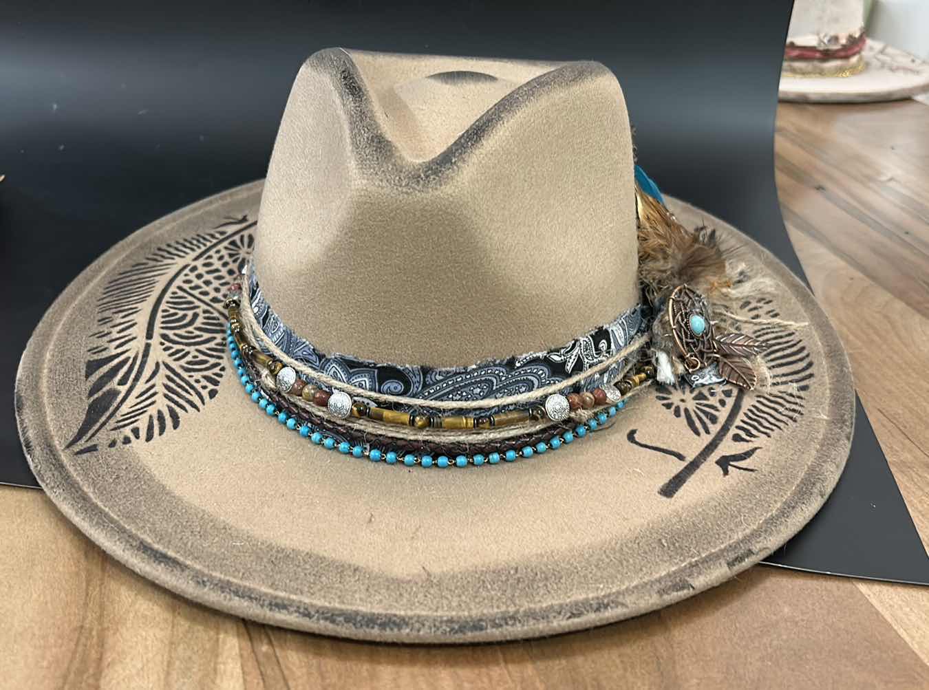 Photo 1 of NEW- CUSTOM WESTERN STYLE FEDORA SIZE L/XL