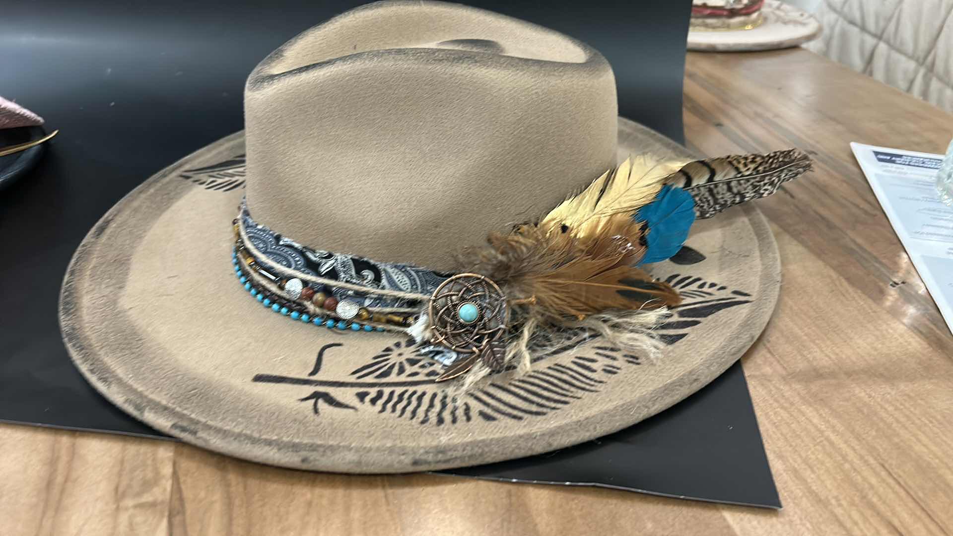 Photo 1 of NEW- CUSTOM WESTERN STYLE FEDORA SIZE L/XL