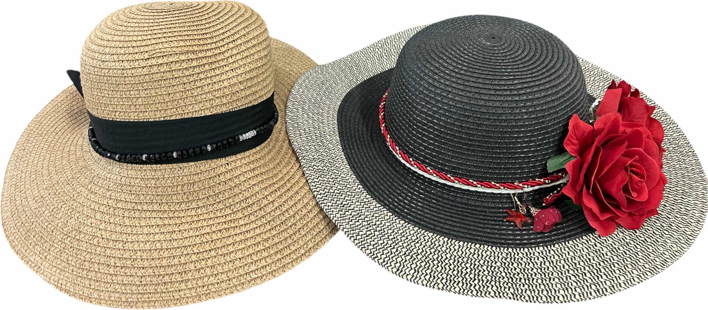 Photo 1 of NEW- 2 WOMENS CUSTOM SUN HATS