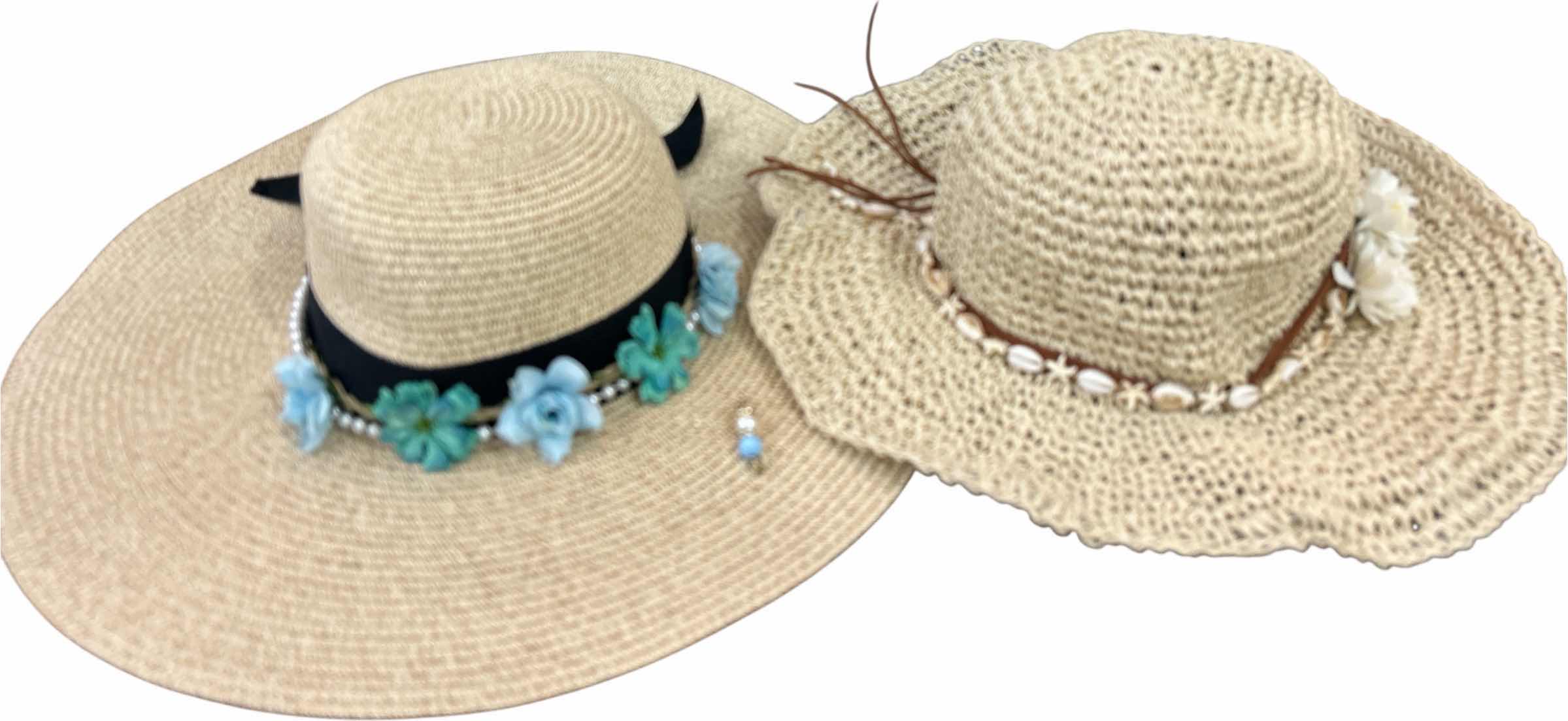 Photo 1 of NEW- 2 WOMENS CUSTOM SUN HATS
