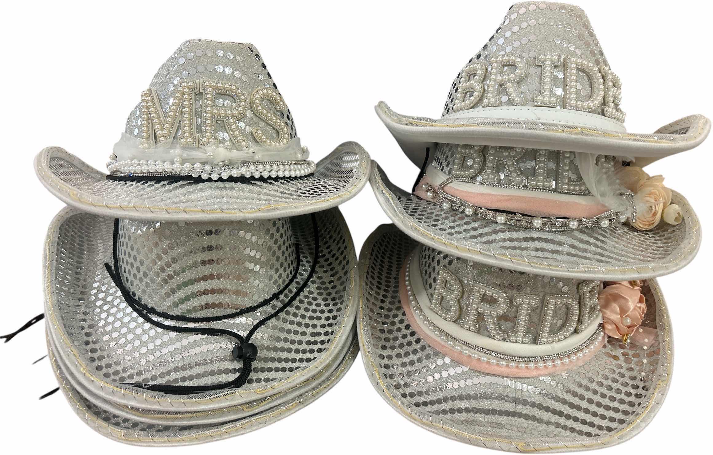 Photo 1 of NEW- 7 LIGHTS UP SPARKLING BRIDE/ MRS AND PLAIN HATS