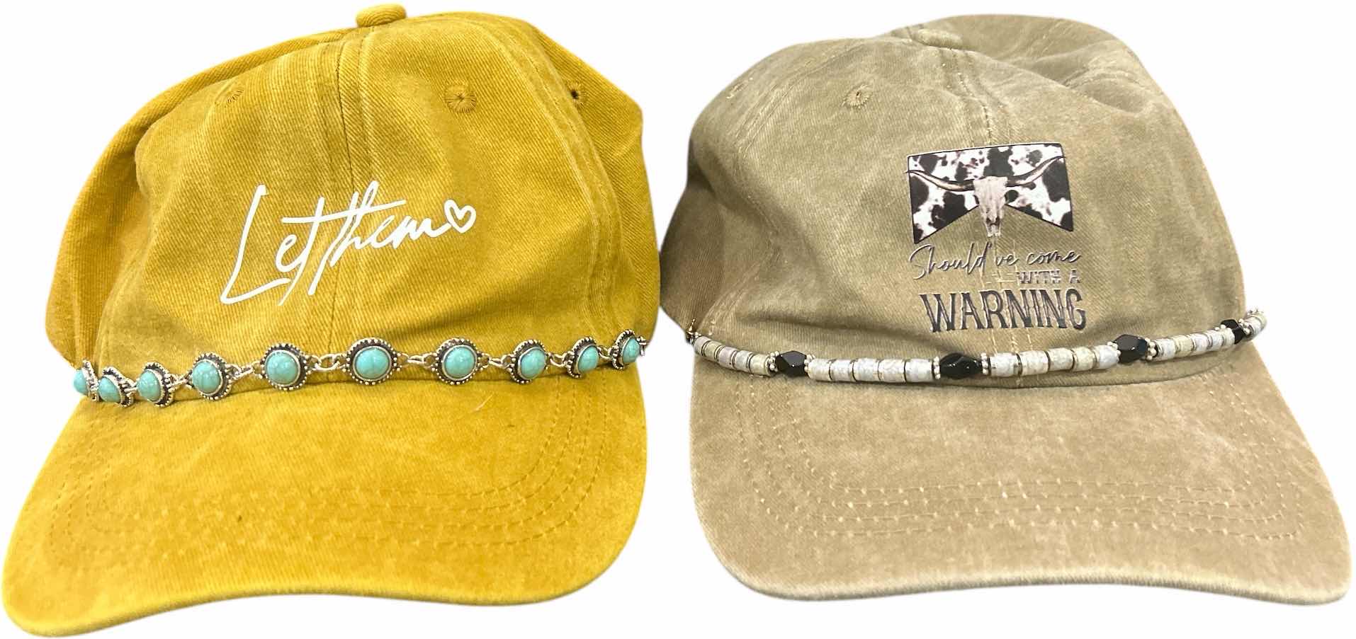 Photo 1 of NEW- 2 WOMENS BASEBALL HATS