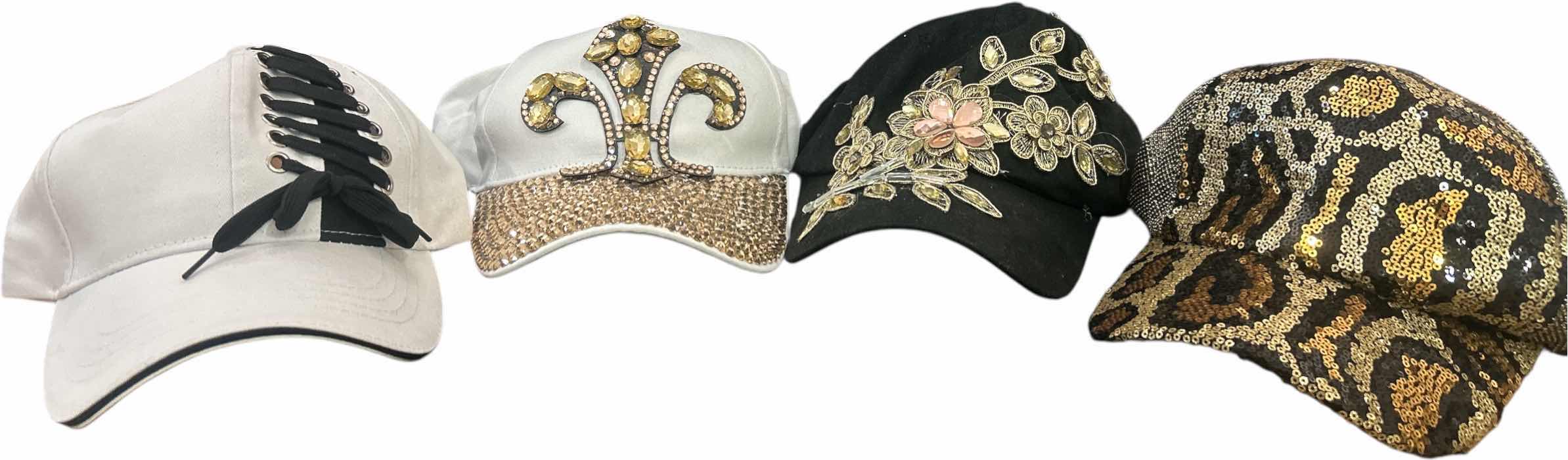 Photo 1 of NEW- 4 WOMENS BASEBALL HATS