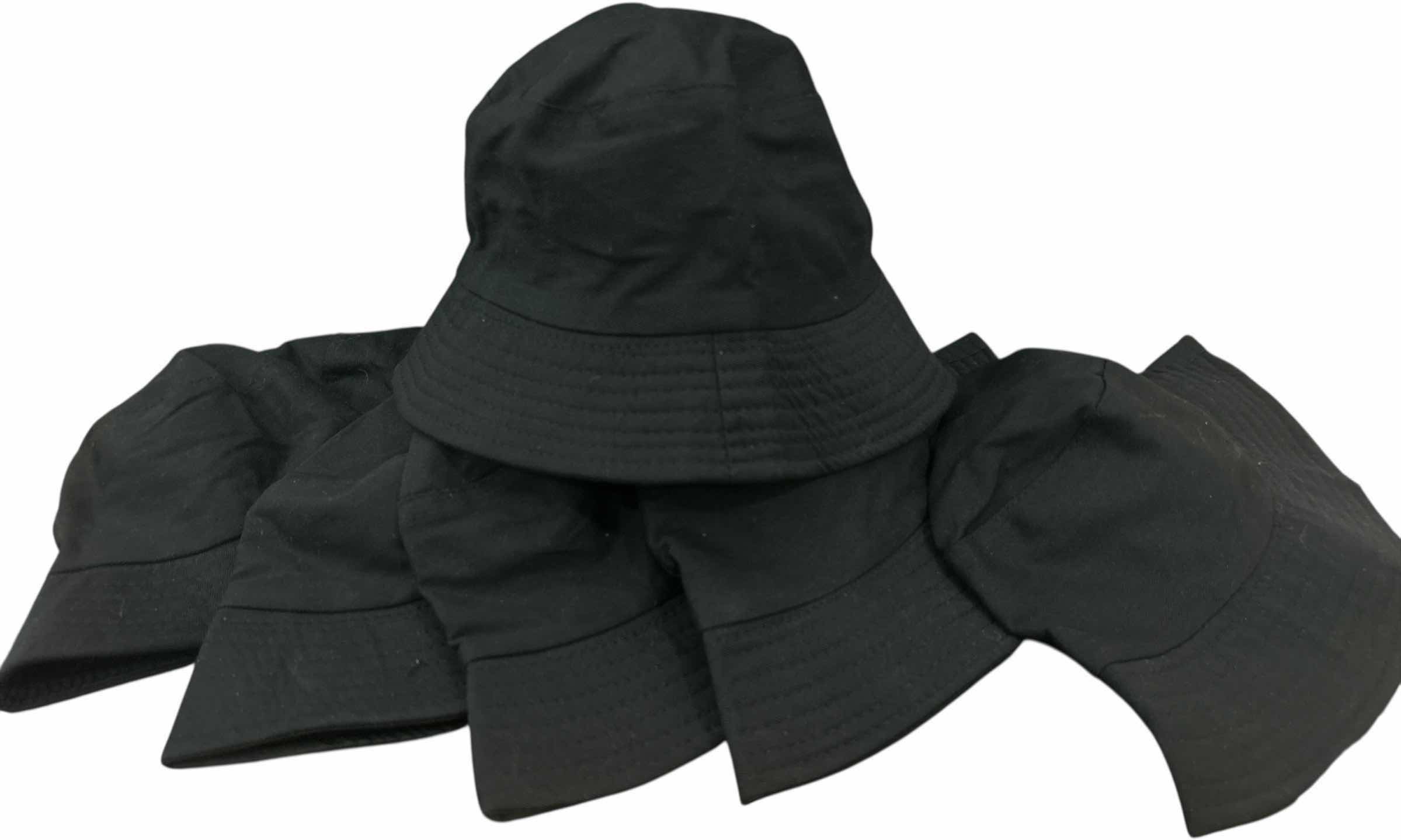 Photo 1 of NEW- 6 WOMENS BLACK BUCKET HATS