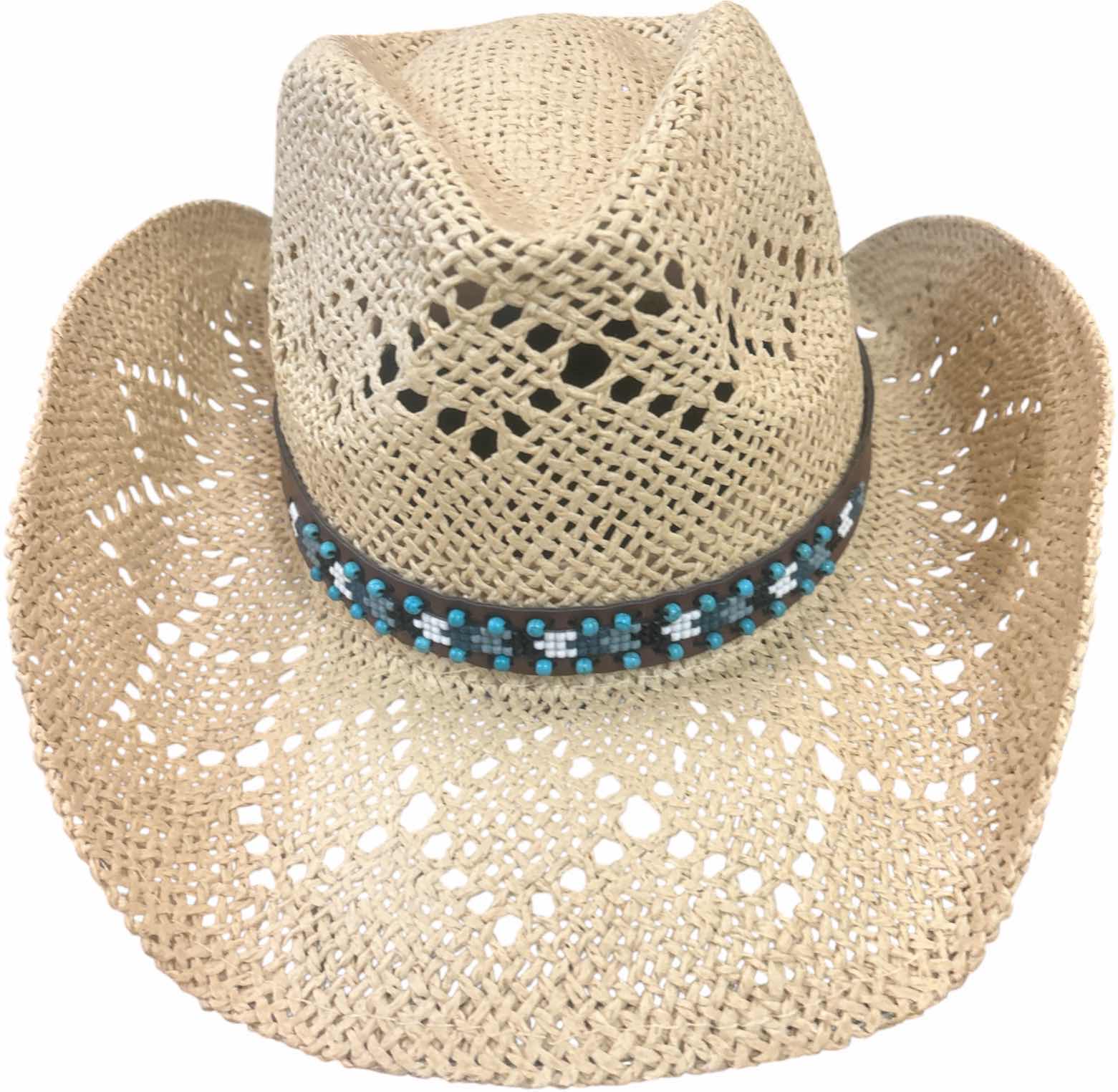 Photo 1 of NEW- MENS/ WOMENS WESTERN STYLE WOVEN PAPER COWBOY/COWGIRL HAT SIZE MED