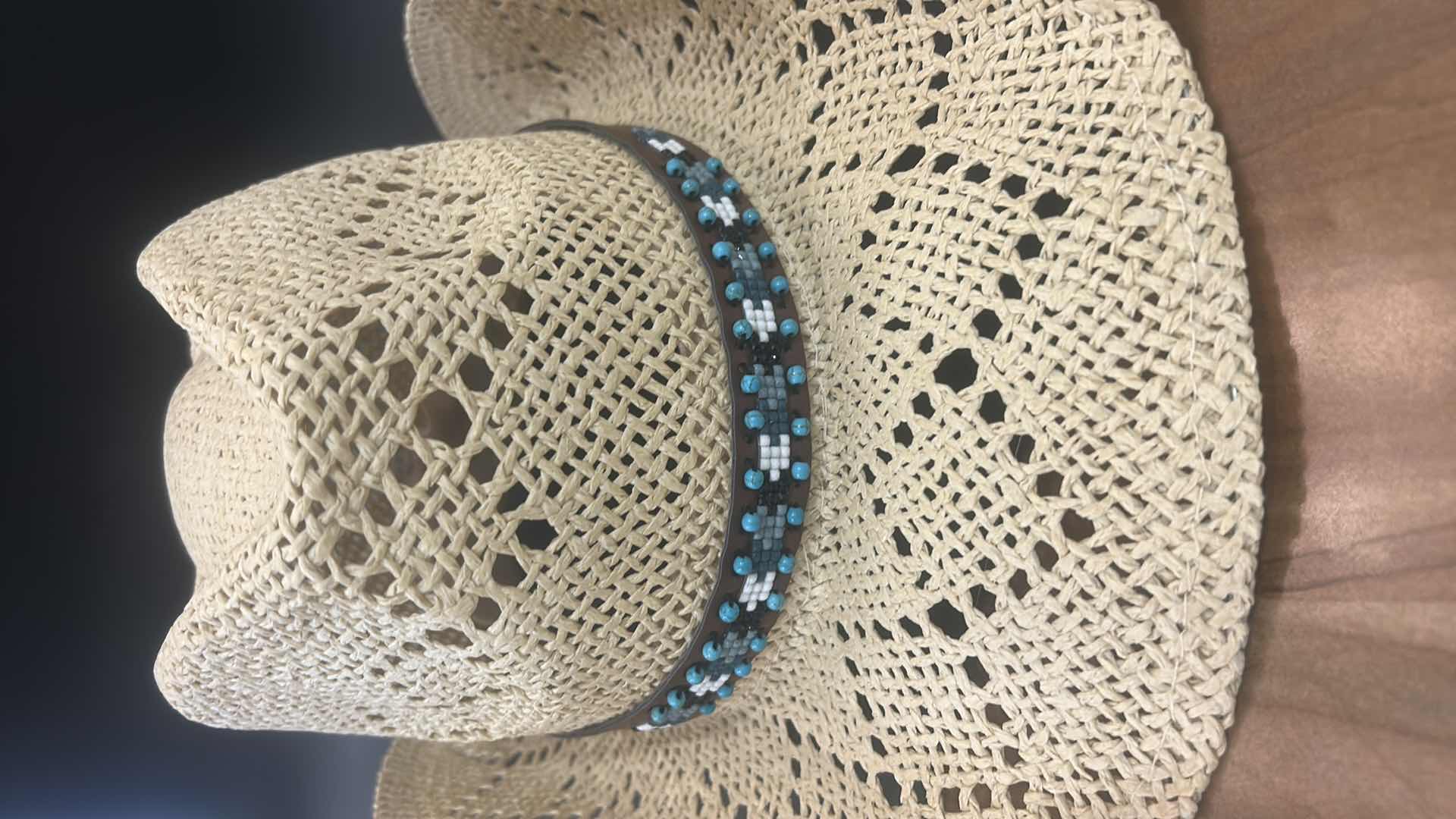 Photo 1 of NEW- MENS/ WOMENS WESTERN STYLE WOVEN PAPER COWBOY/COWGIRL HAT SIZE MED