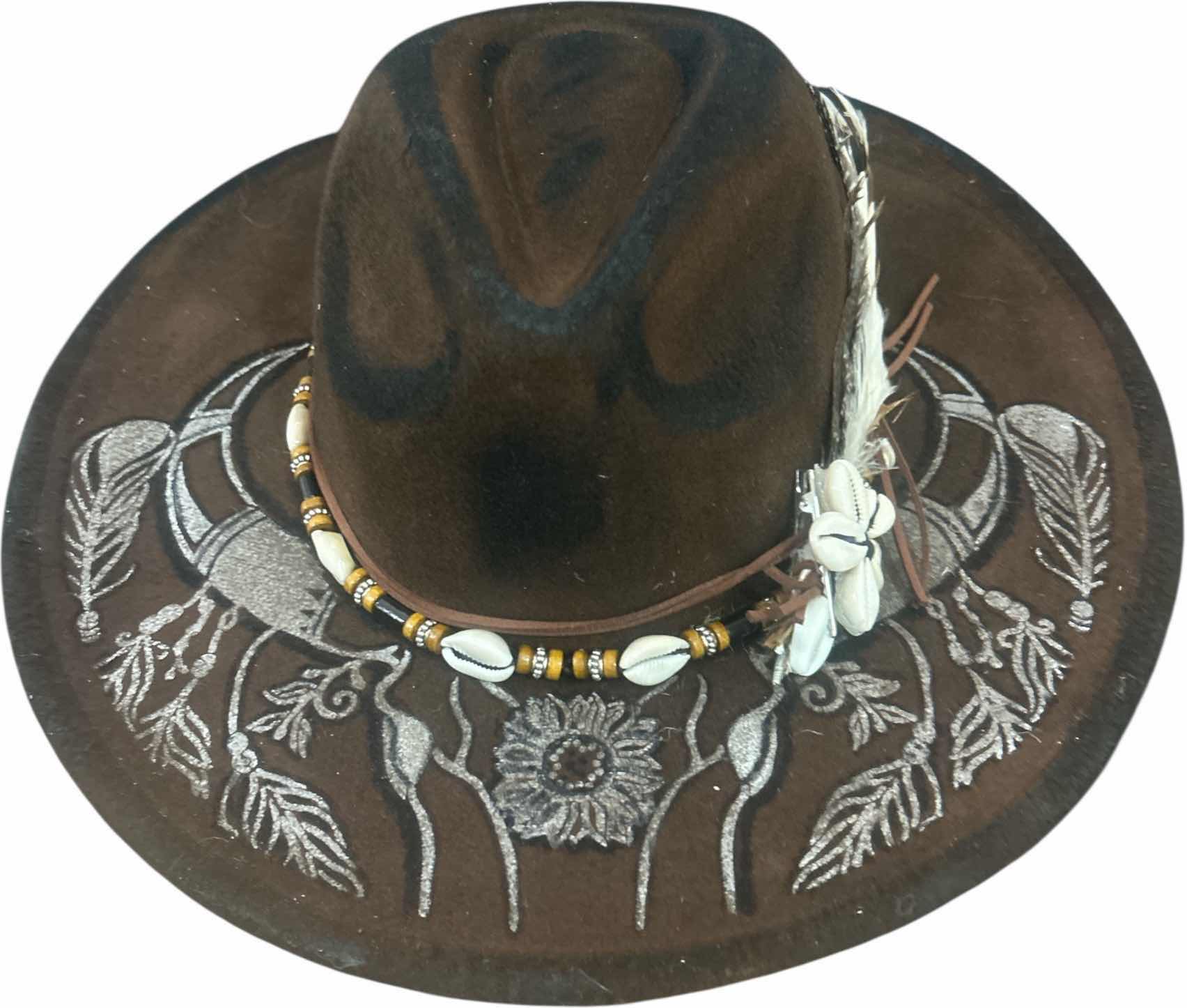 Photo 1 of NEW- WOMENS WESTERN STYLE FEDORA  CUSTOM HAT SIZE MED/LARGE
