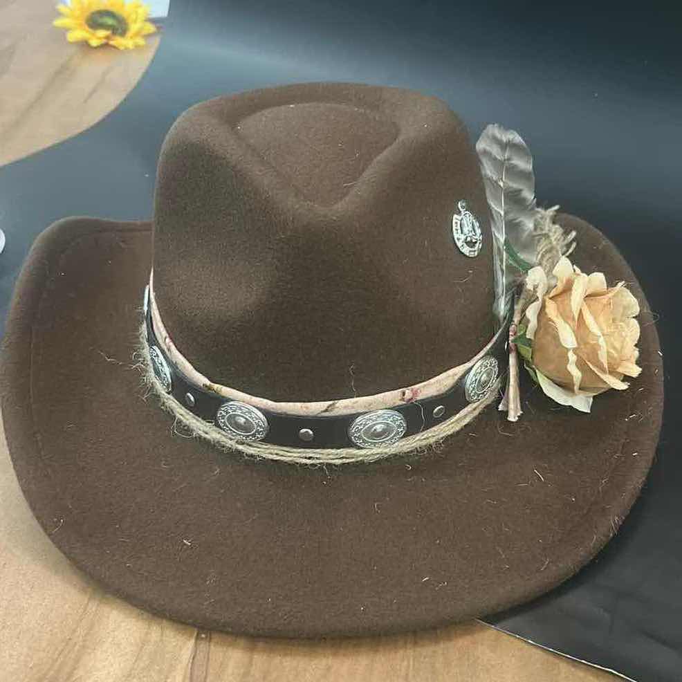 Photo 1 of NEW- WOMENS WESTERN STYLE COWGIRL CUSTOM HAT SIZE MED