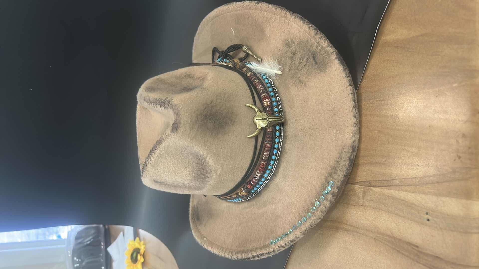 Photo 1 of NEW- WOMENS WESTERN STYLE COWGIRL CUSTOM HAT SIZE MED