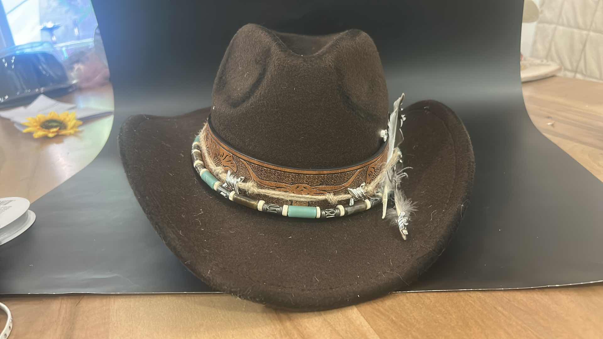 Photo 1 of NEW- WOMENS WESTERN STYLE COWGIRL CUSTOM HAT SIZE MED