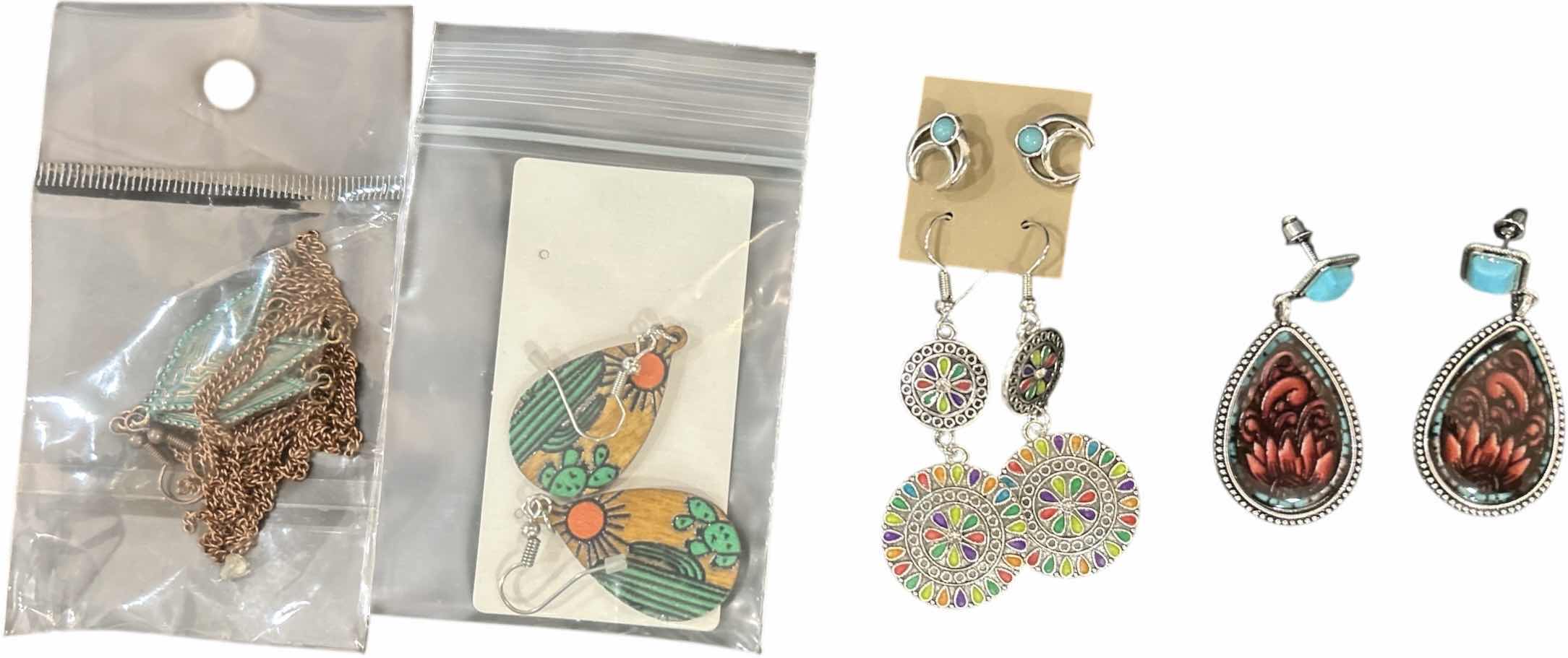 Photo 1 of NEW - 4 PAIRS PIERCED EARRINGS
