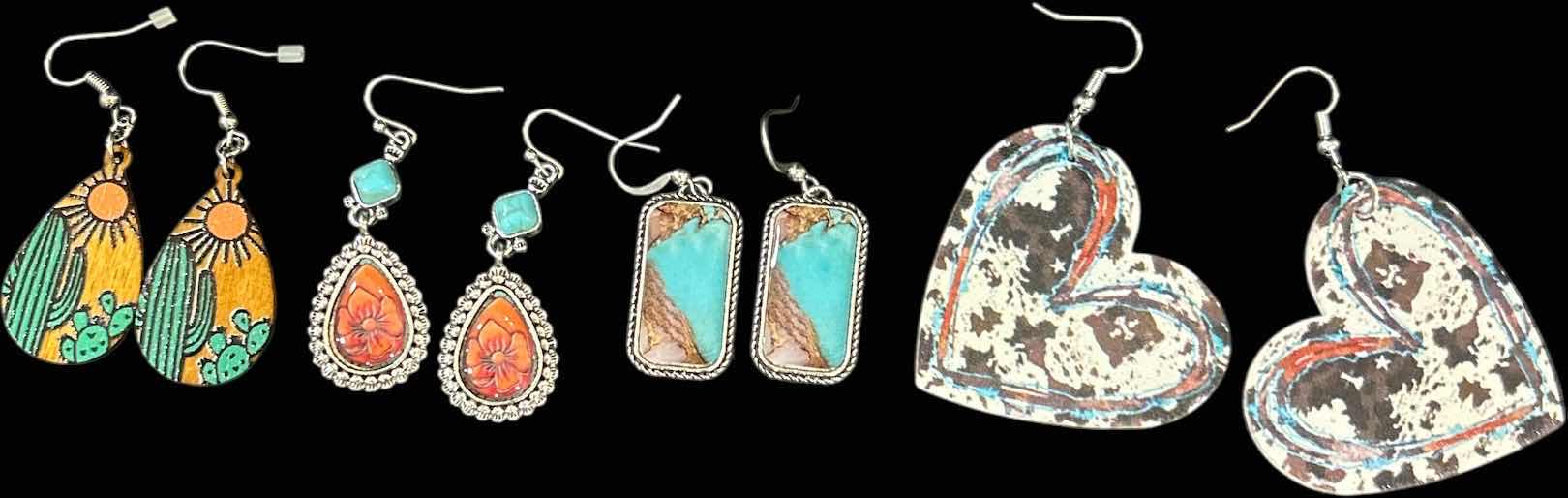 Photo 1 of NEW - 4 PAIRS PIERCED EARRINGS