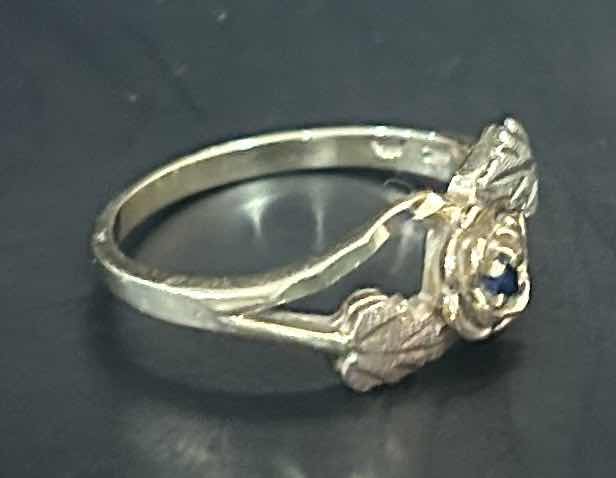 Photo 1 of VINTAGE 10K BLACK HILLS GOLD RING WITH GEMSTONE ESTIMATED SIZE 6