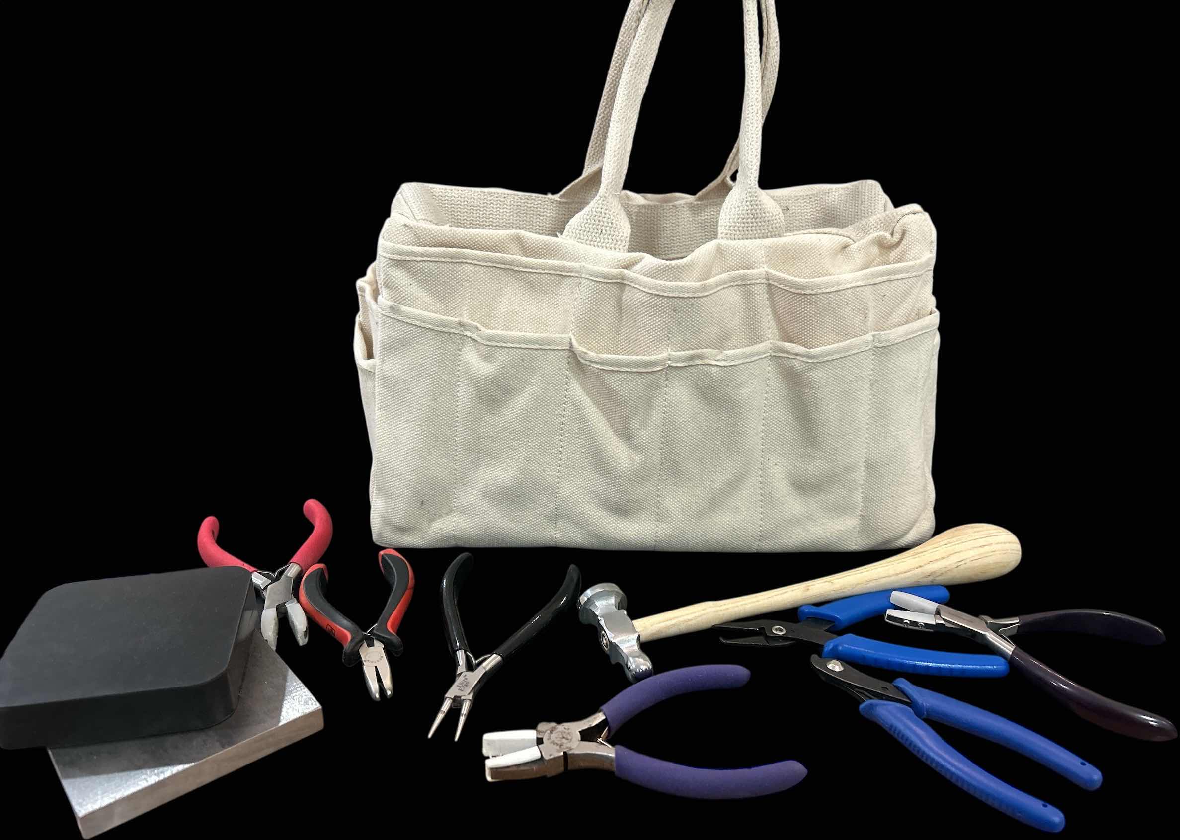 Photo 1 of TOTE WITH JEWELRY MAKING TOOLS