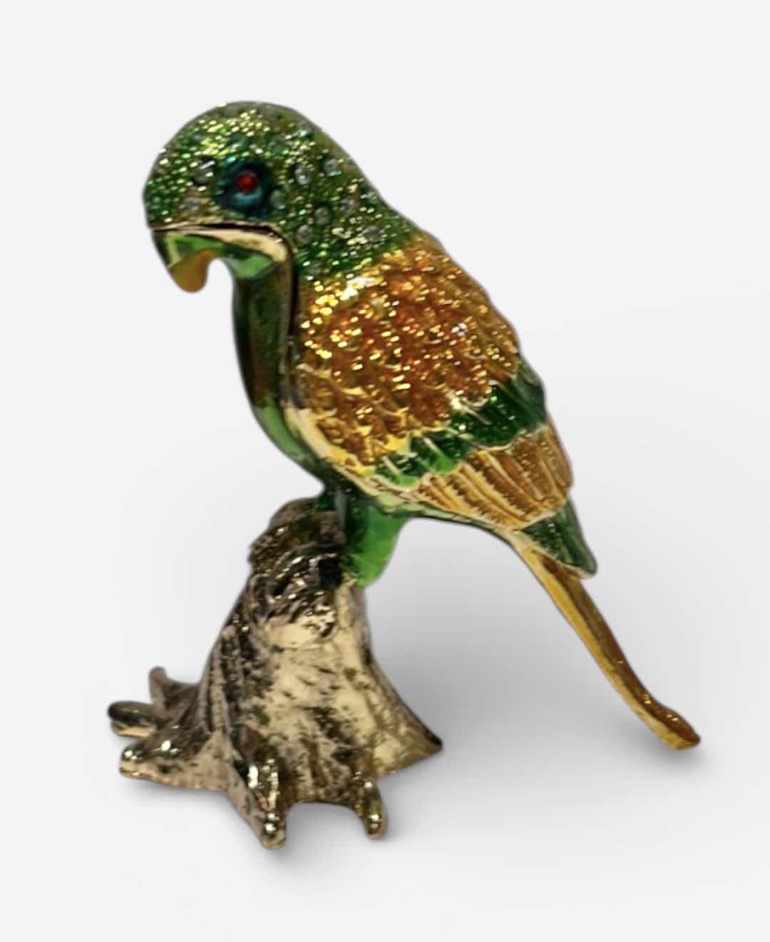 Photo 1 of BEJEWELED BIRD TRINKET BOX H4”