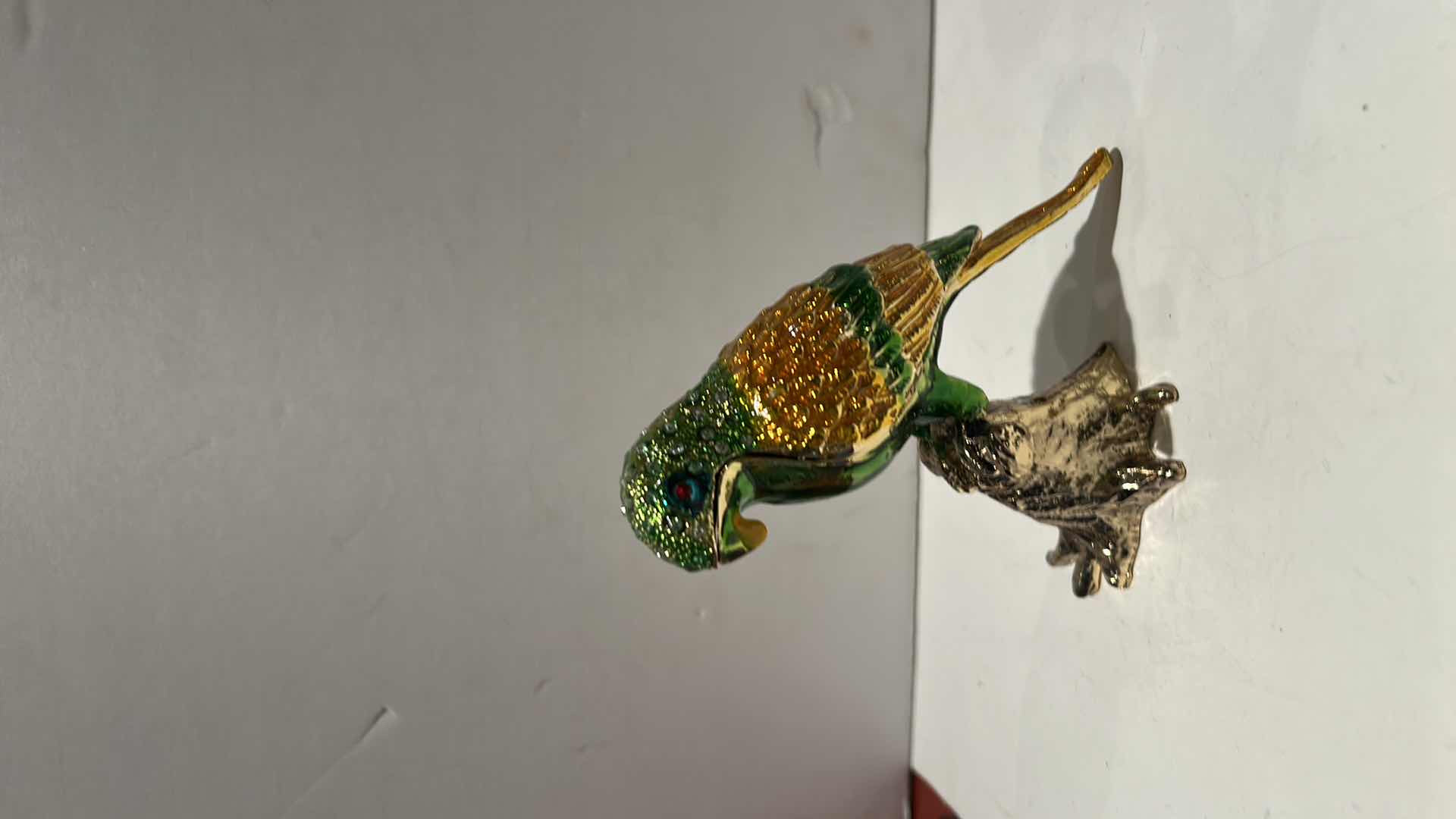 Photo 1 of BEJEWELED BIRD TRINKET BOX H4”